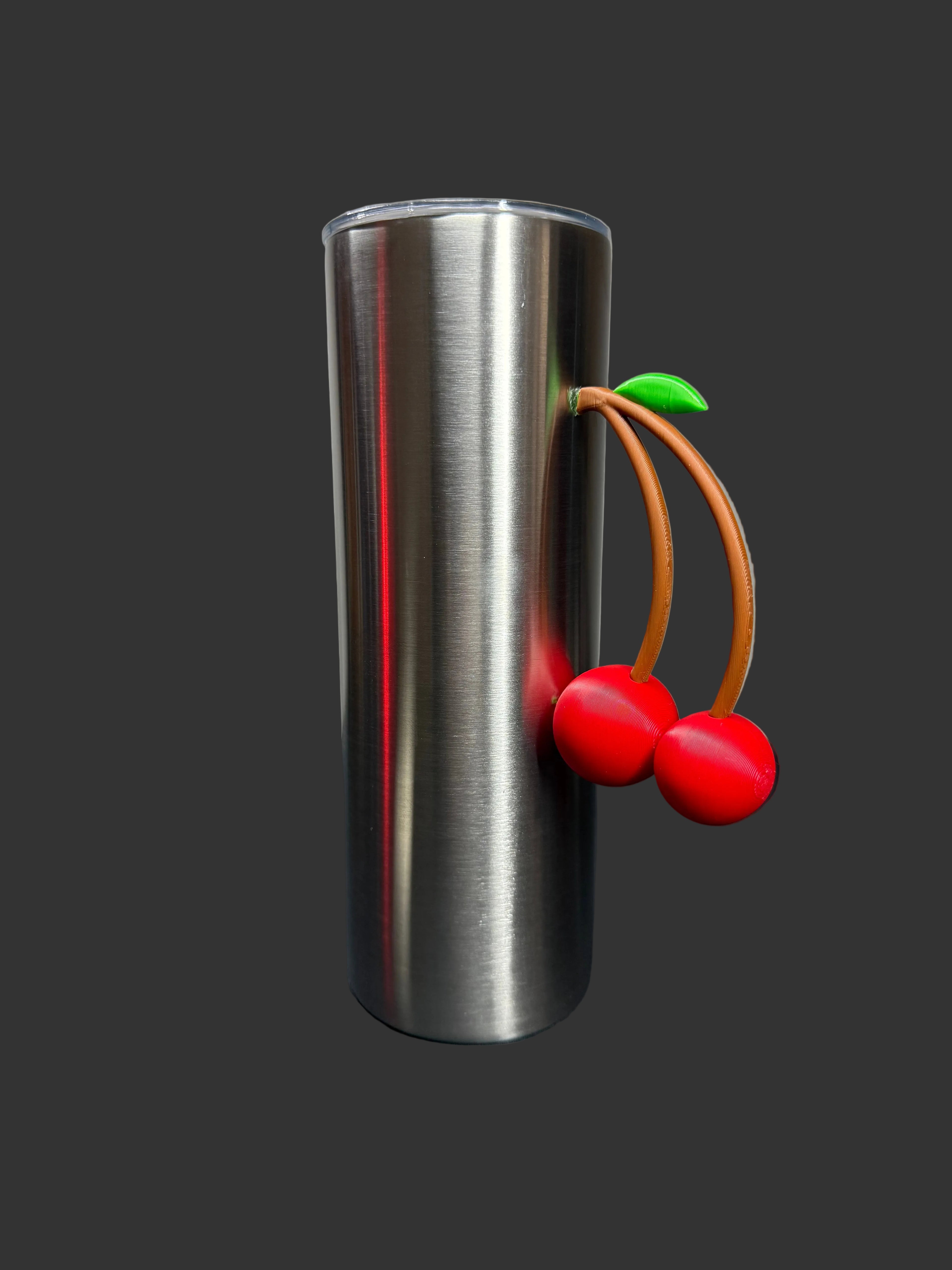 Cherry Tumbler Handle – 3D Printed Custom Cup Handle