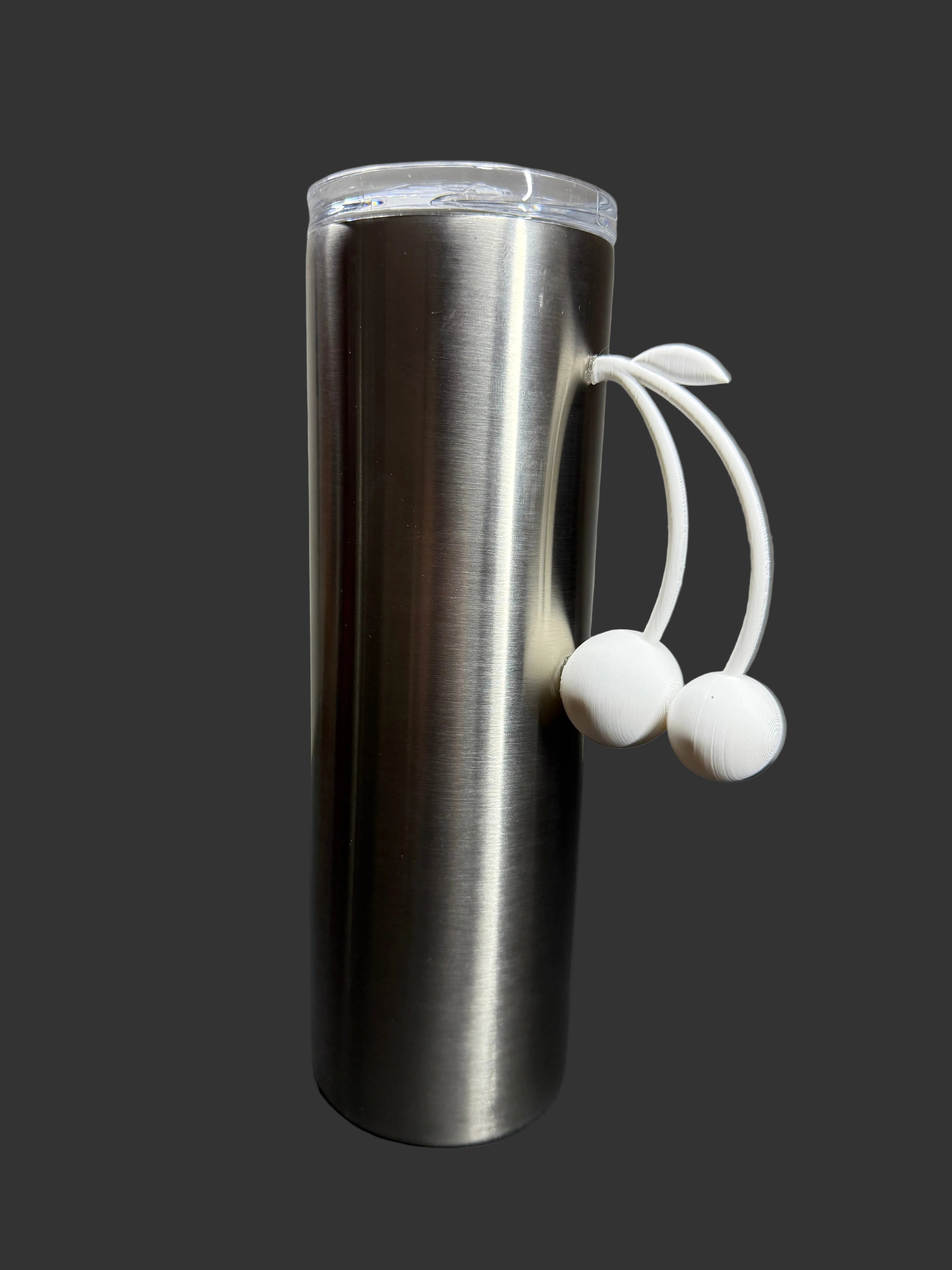 Cherry Tumbler Handle – 3D Printed Custom Cup Handle