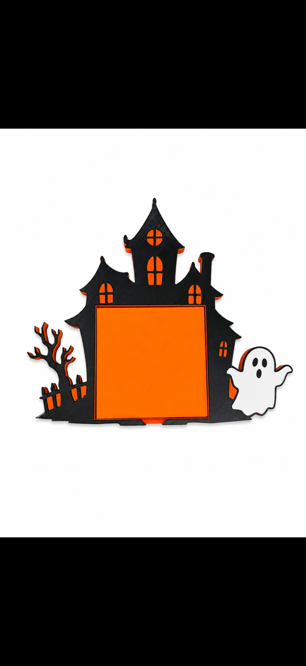 Haunted House Sticky Note Holder STL | Halloween Desk Decor | Spooky Office Accessory | 3D Print Digital File
