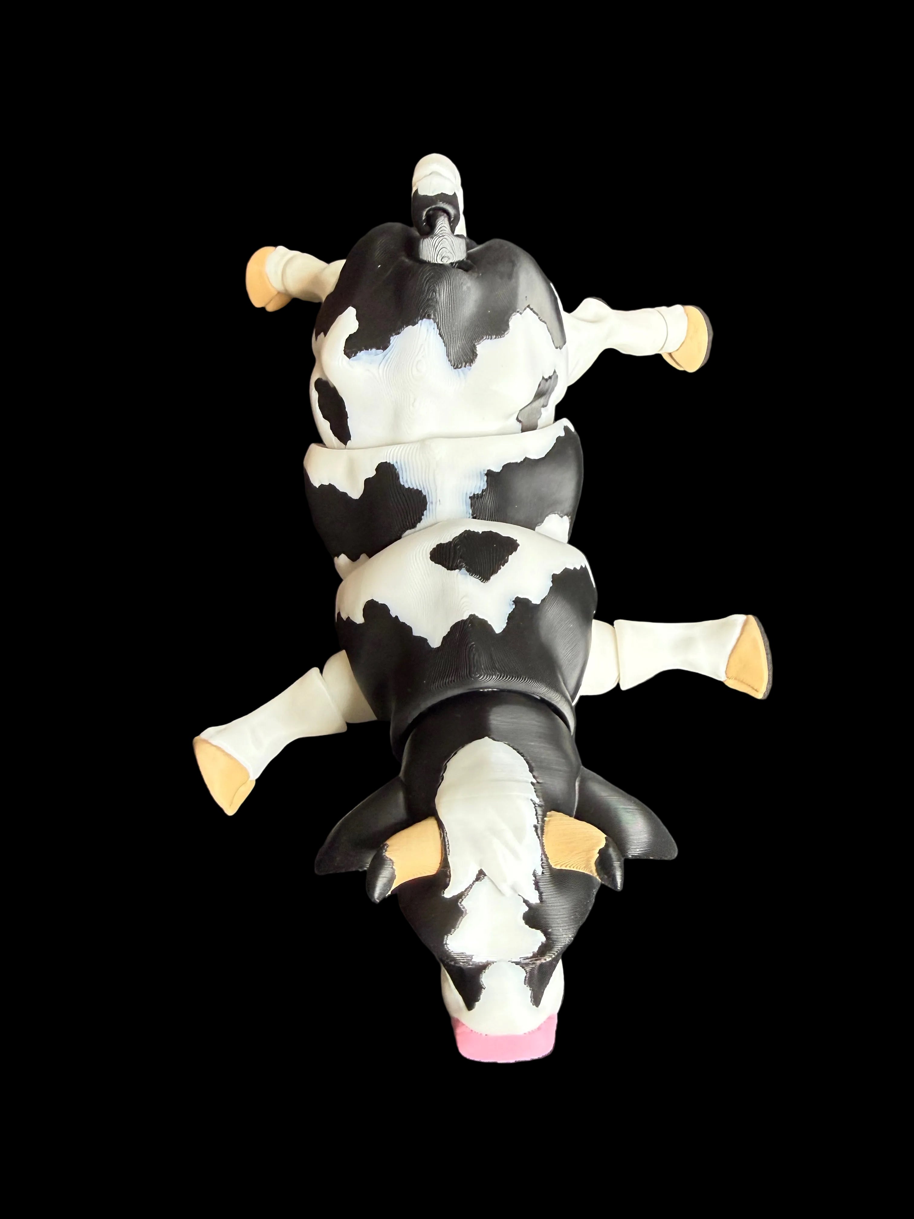 Dairy Cow Flexi | Articulated Cow Figurine | 3D Printed Flexi Animal Toy