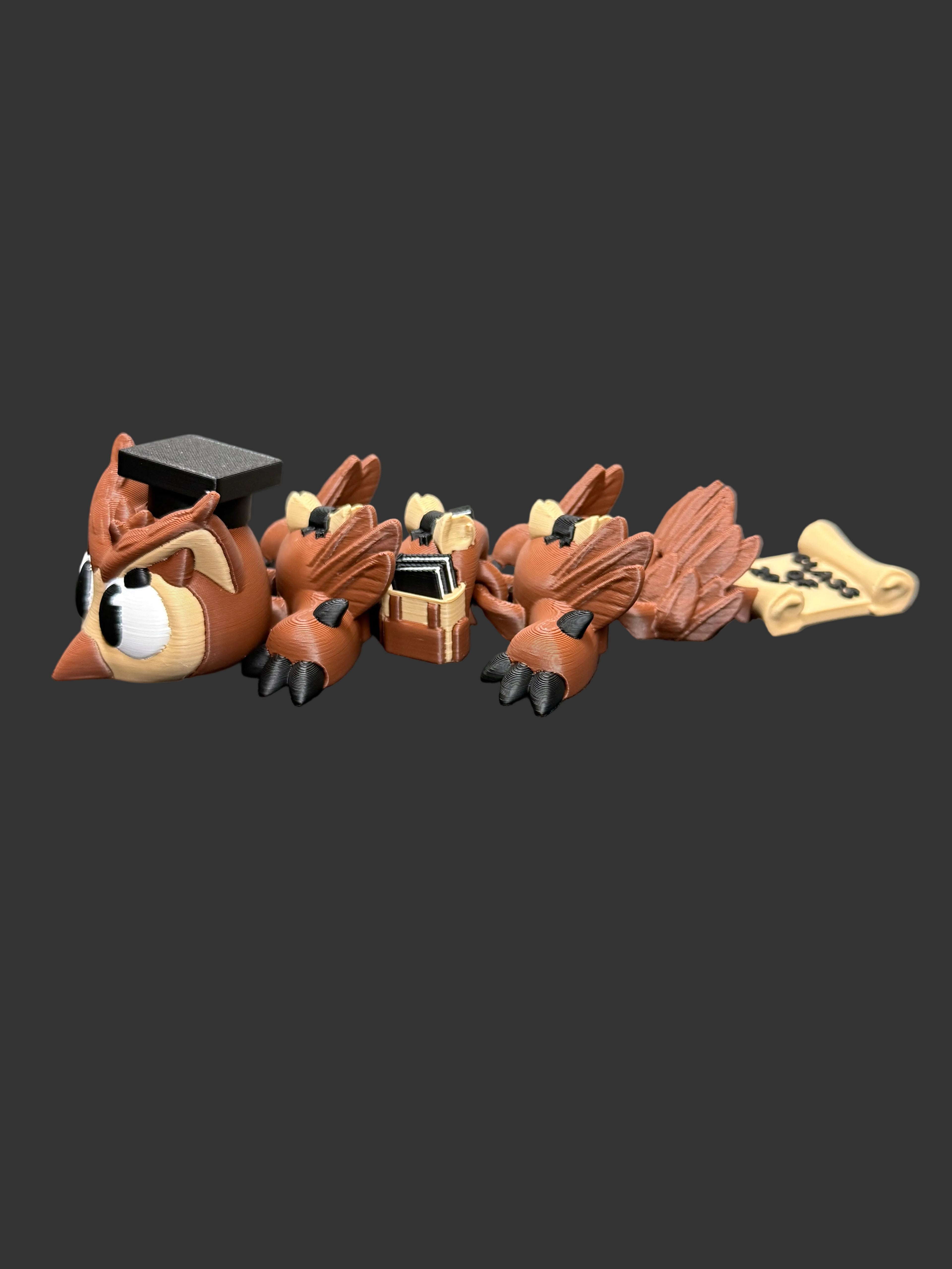 Graduation Owl Dragon Figurine – Class of 2026 Graduation Gift – Fantasy Graduate Decor