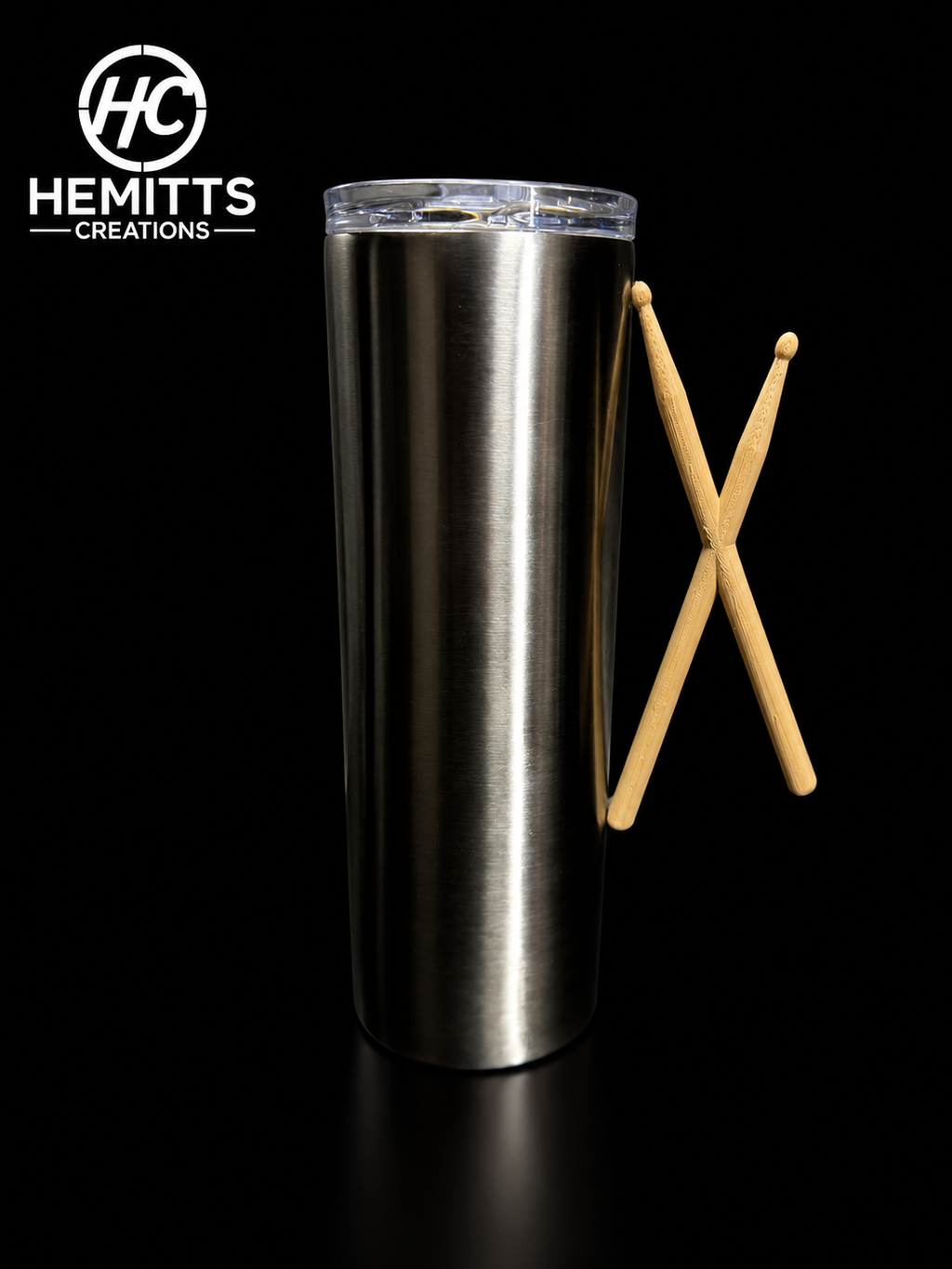 Drumsticks Tumbler Handle for Epoxy Tumblers | Drummer Cup Handle | Music Tumbler Accessory | 3D Printed Handle | Drummer Gift