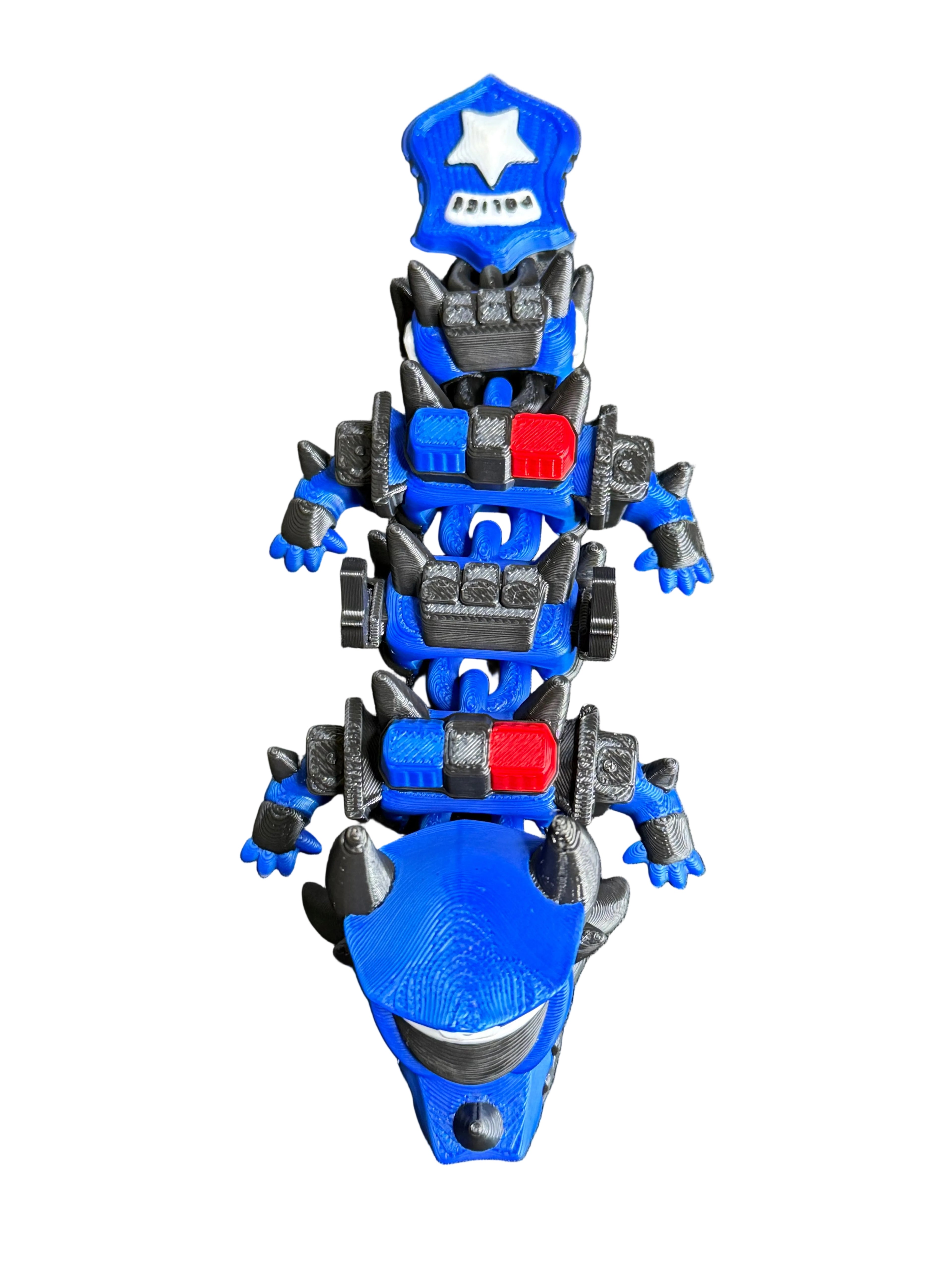 Police-Inspired Dragon – 3D Printed Collectible | Law Enforcement Tribute Dragon