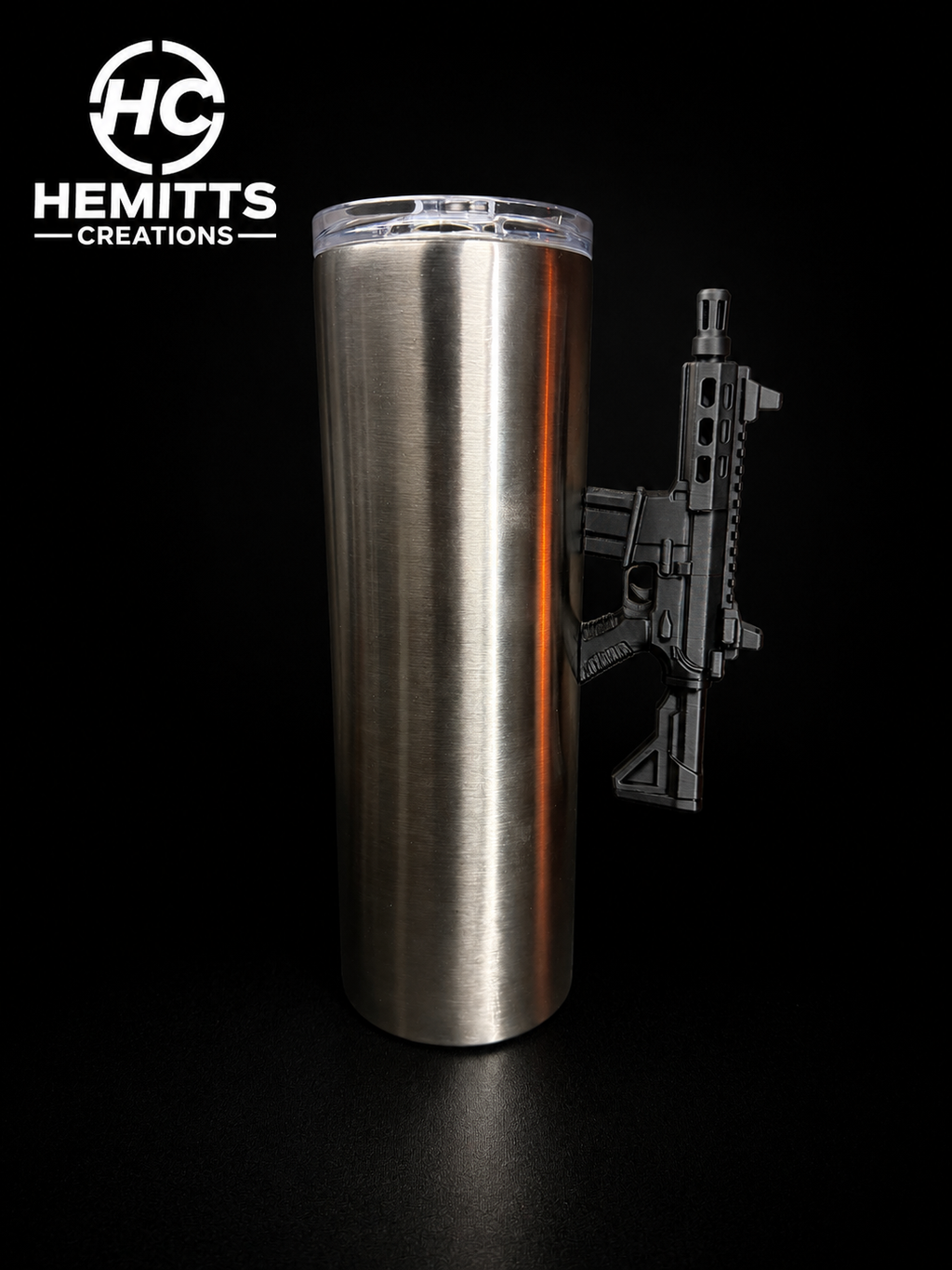 AR15 Style Tumbler Handle for Epoxy Tumblers | Tactical Cup | 3D Printed Tumbler Accessory