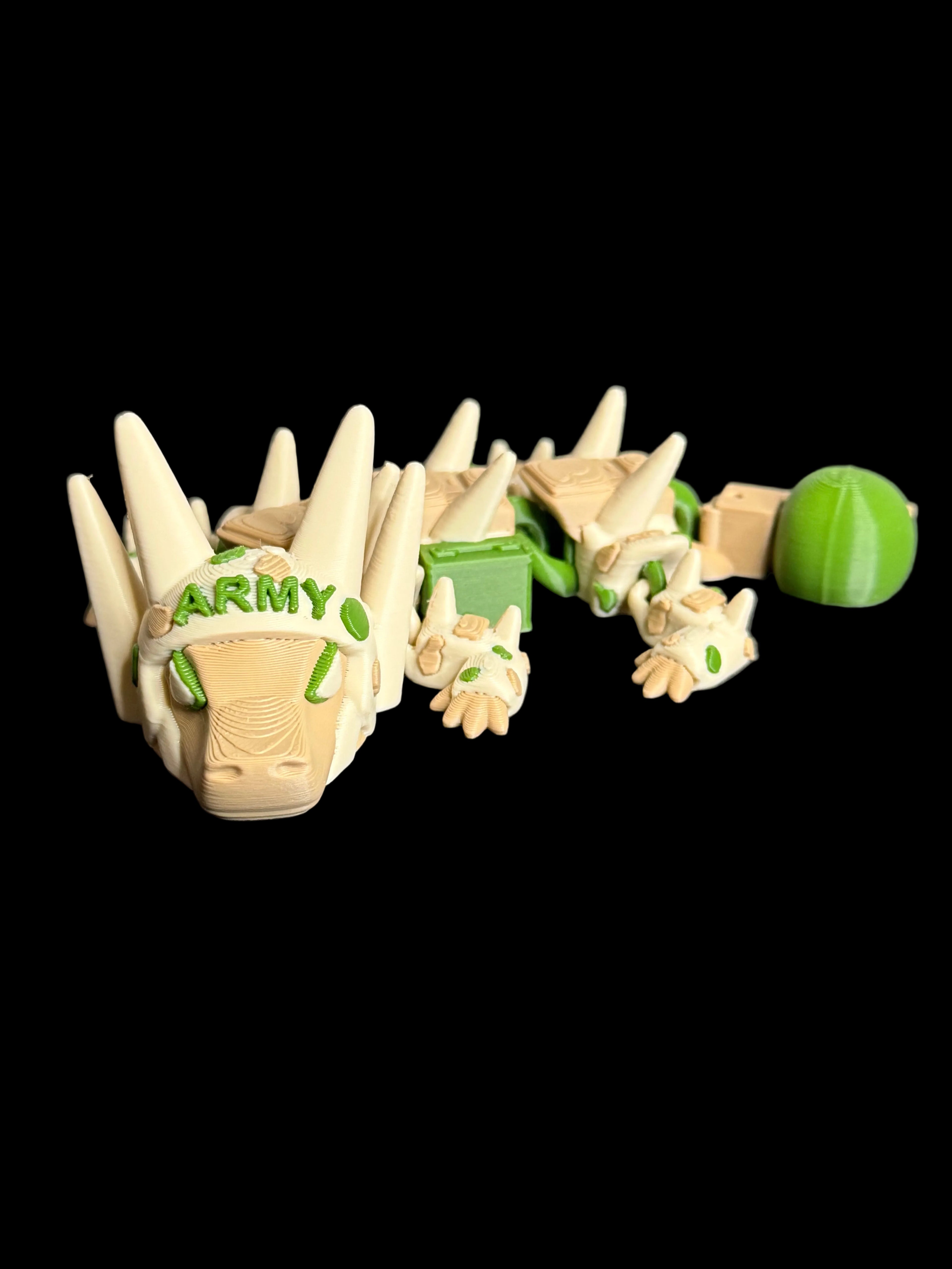Army Dragon – 3D Printed with Ammo Can & Rucksack Body