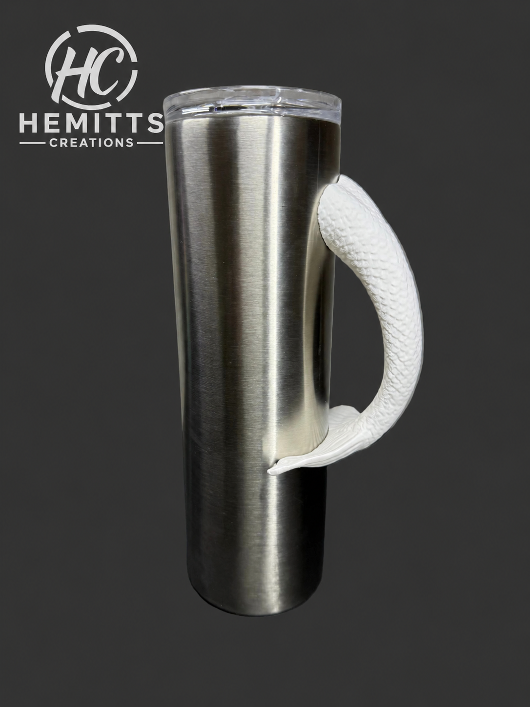 Mermaid Tumbler Handle – Epoxy Tumbler Accessory – Ocean Inspired Cup Handle – 3D Printed Handle for Tumblers