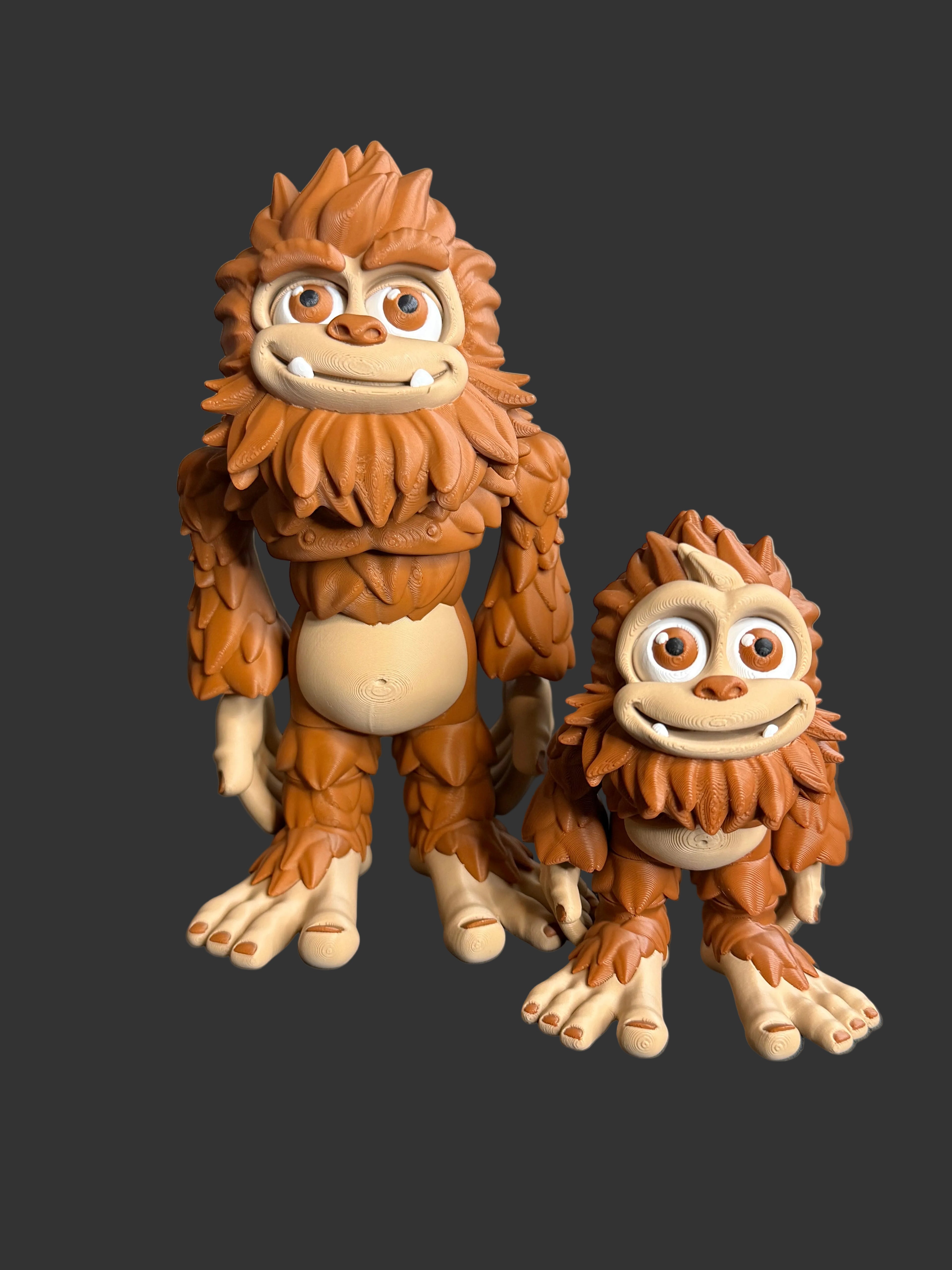 Flexi Bigfoot Figure – Articulated Sasquatch Cryptid Toy – Abominable Snowman Yeti – 3D Printed Desk Decor