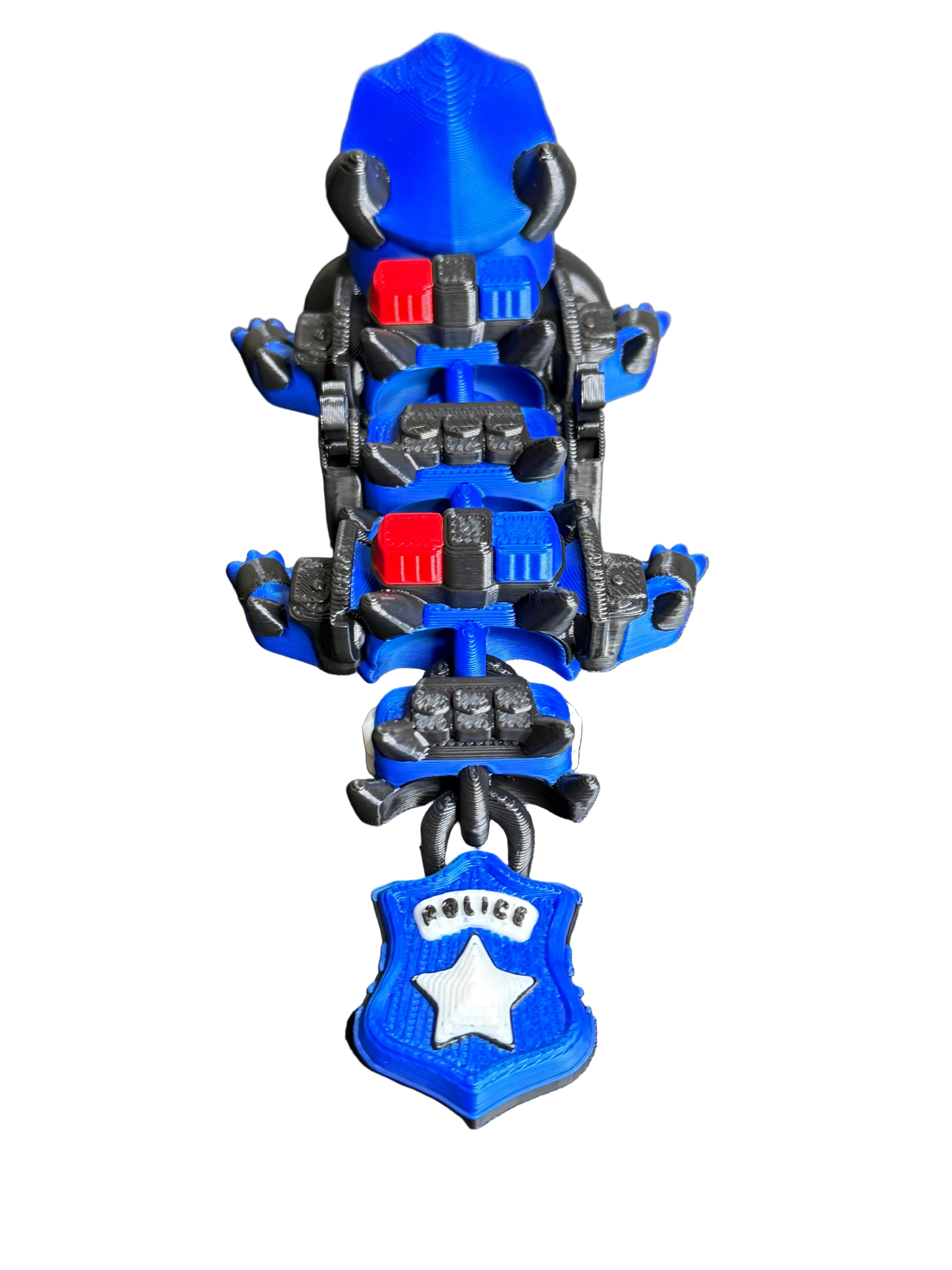 Police-Inspired Dragon – 3D Printed Collectible | Law Enforcement Tribute Dragon