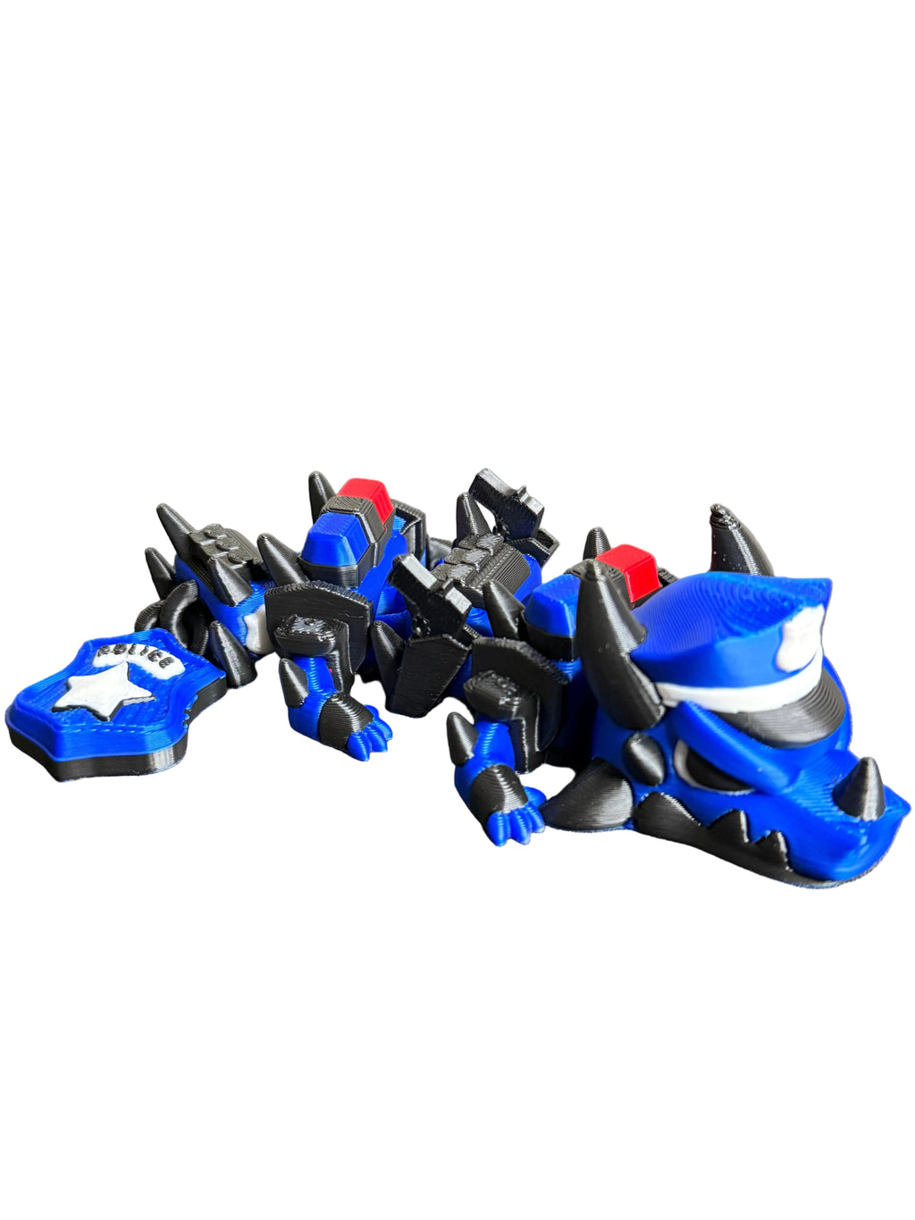 Police-Inspired Dragon – 3D Printed Collectible | Law Enforcement Tribute Dragon