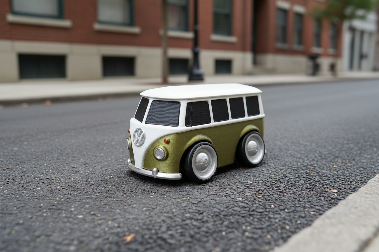 Tooned T1 VW Bus – Cartoon Style Classic Van | Retro Surf Vibes Collectible