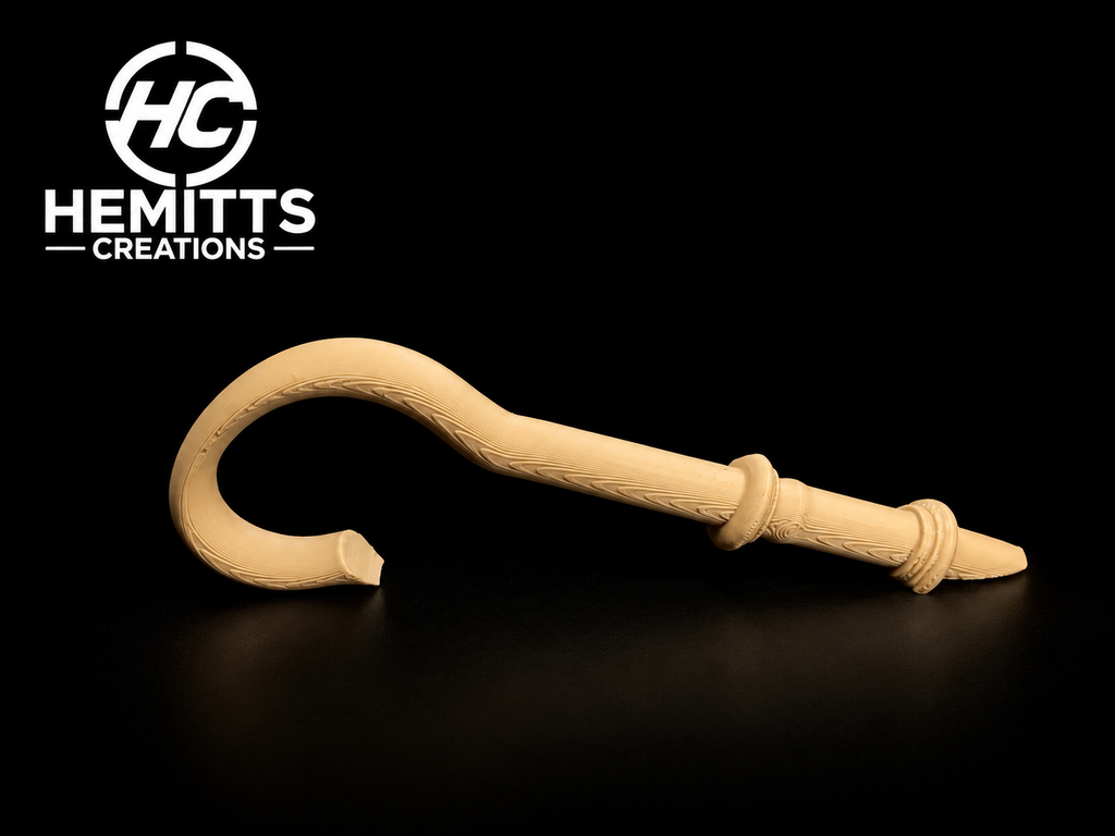 Shepherd's Staff Tumbler Handle for Epoxy Tumblers | 3D Printed Rustic Cup Handle