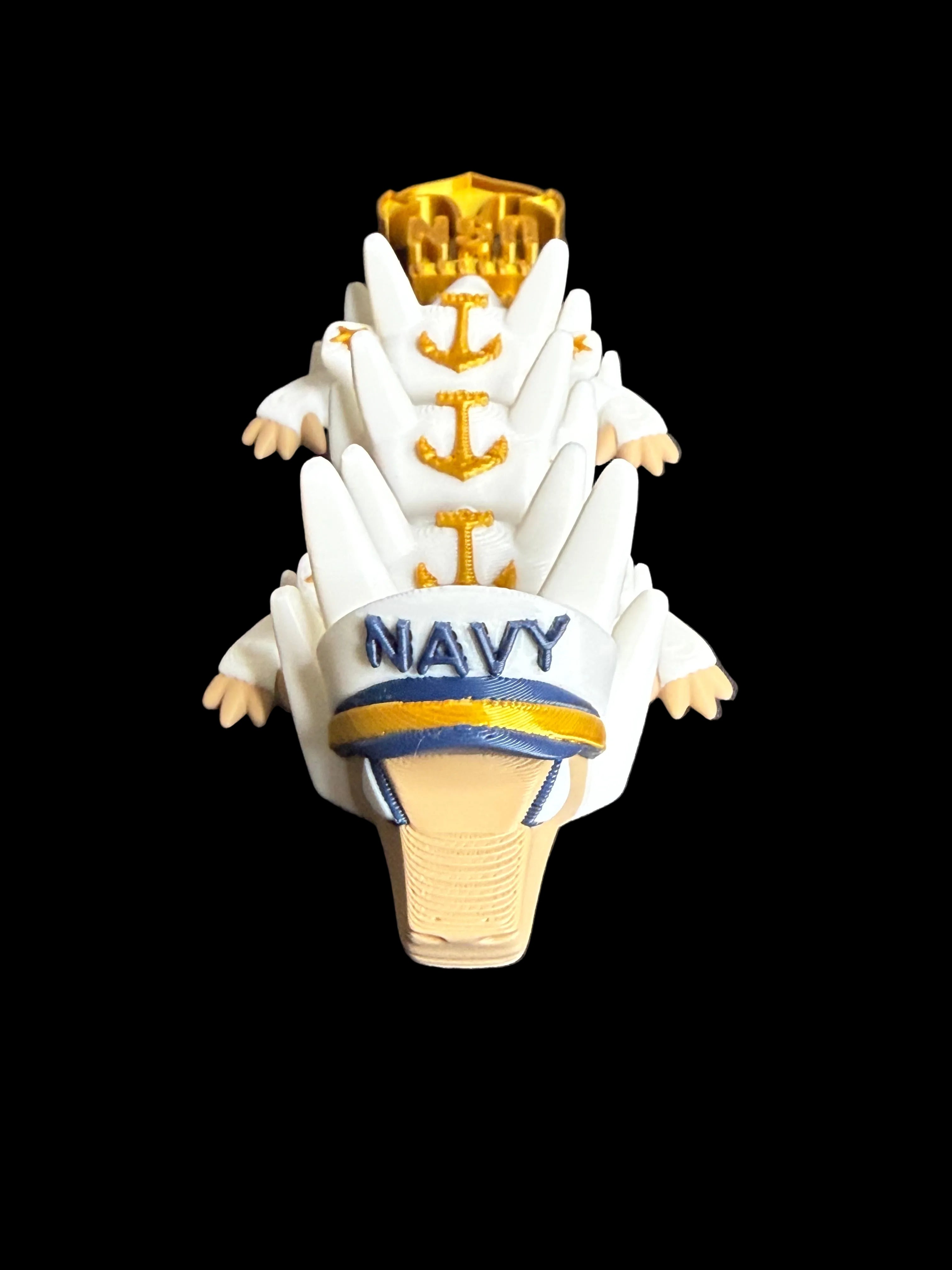 Navy Dragon – 3D Printed with Anchor Tail