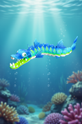Flexi Barracuda 3D Print – Articulated Sea Creature Toy – 11” Poseable Fish – Ocean Animal Fidget