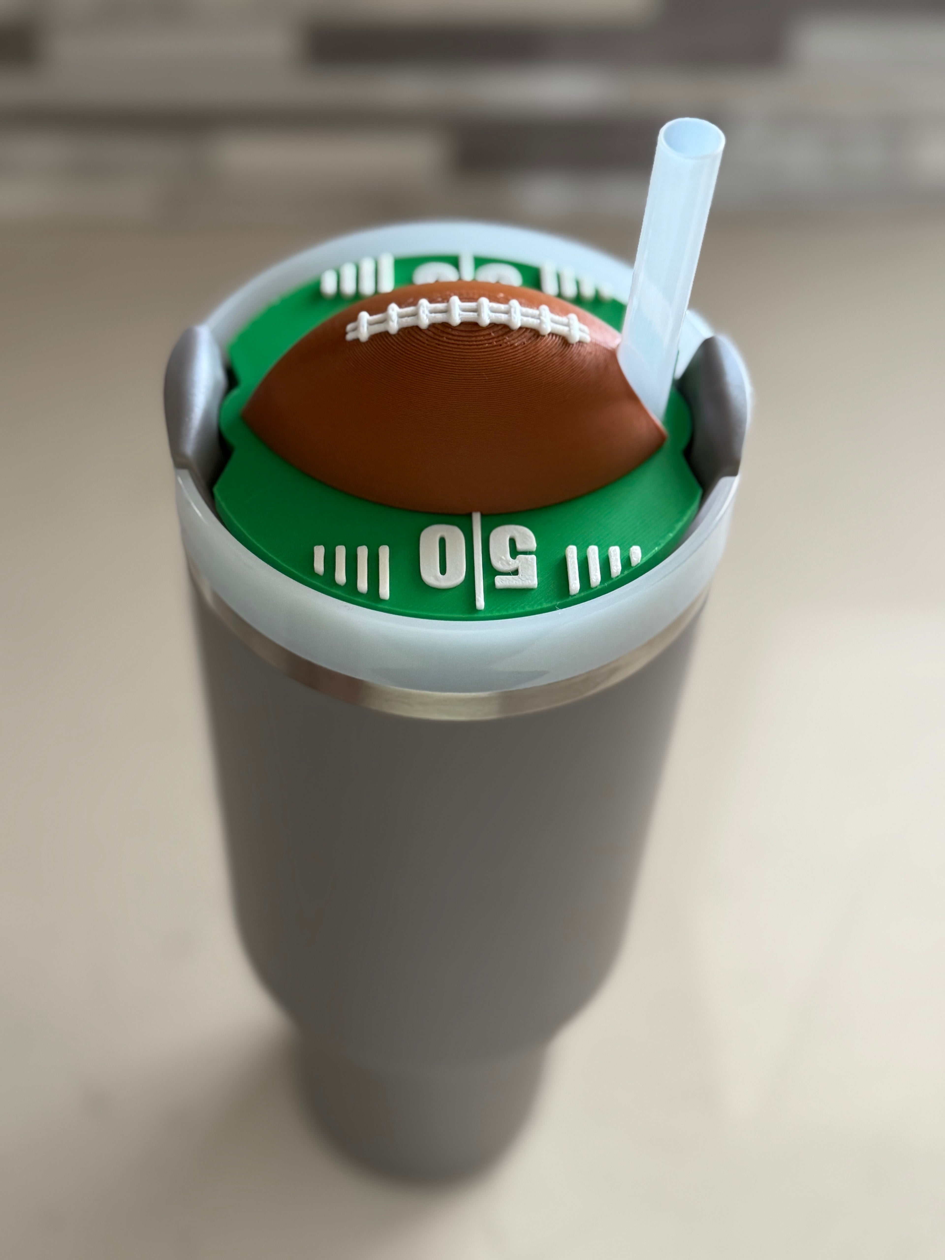 Football Tumbler Lid Topper 30oz/40oz