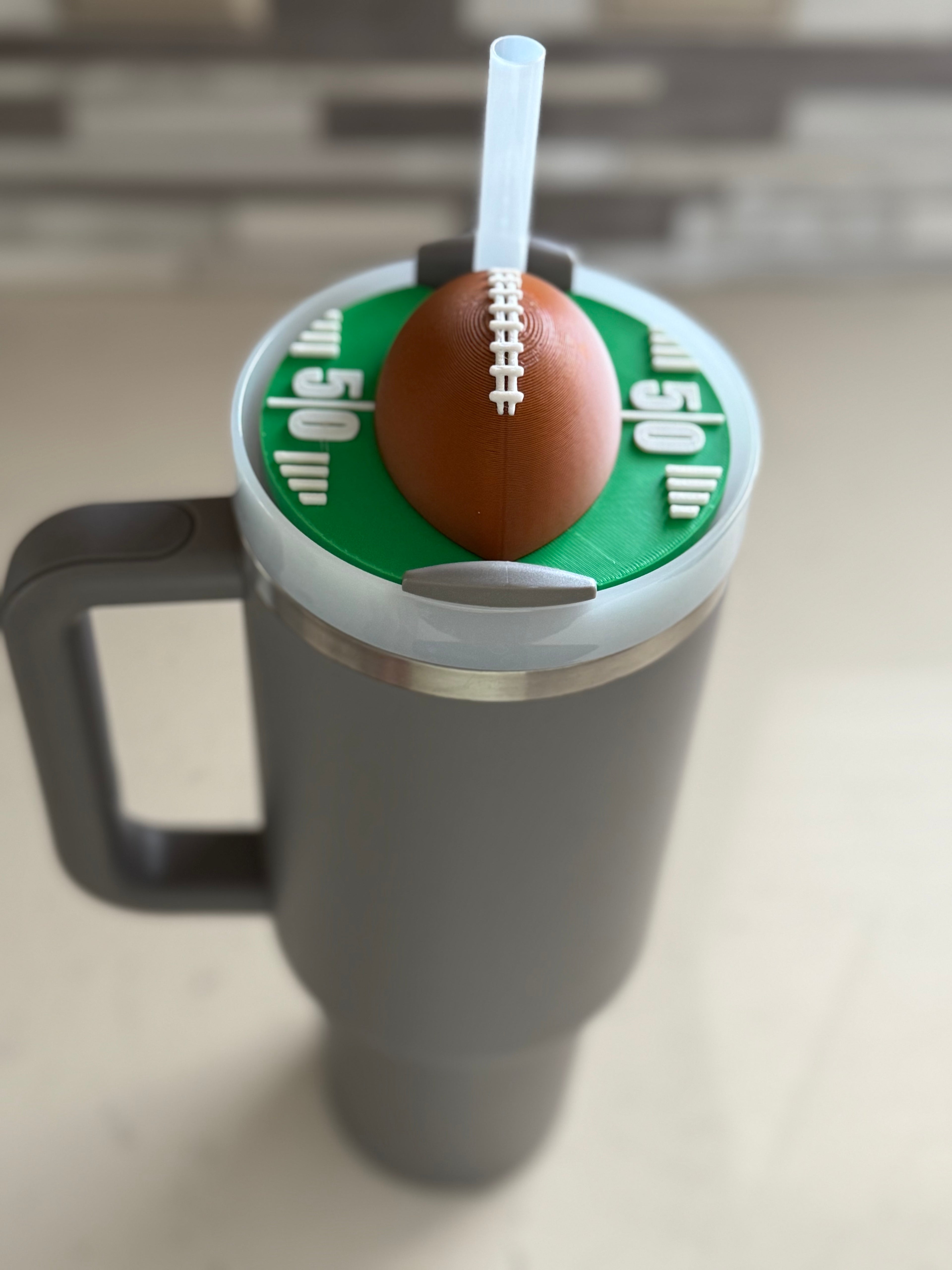 Football Tumbler Lid Topper 30oz/40oz