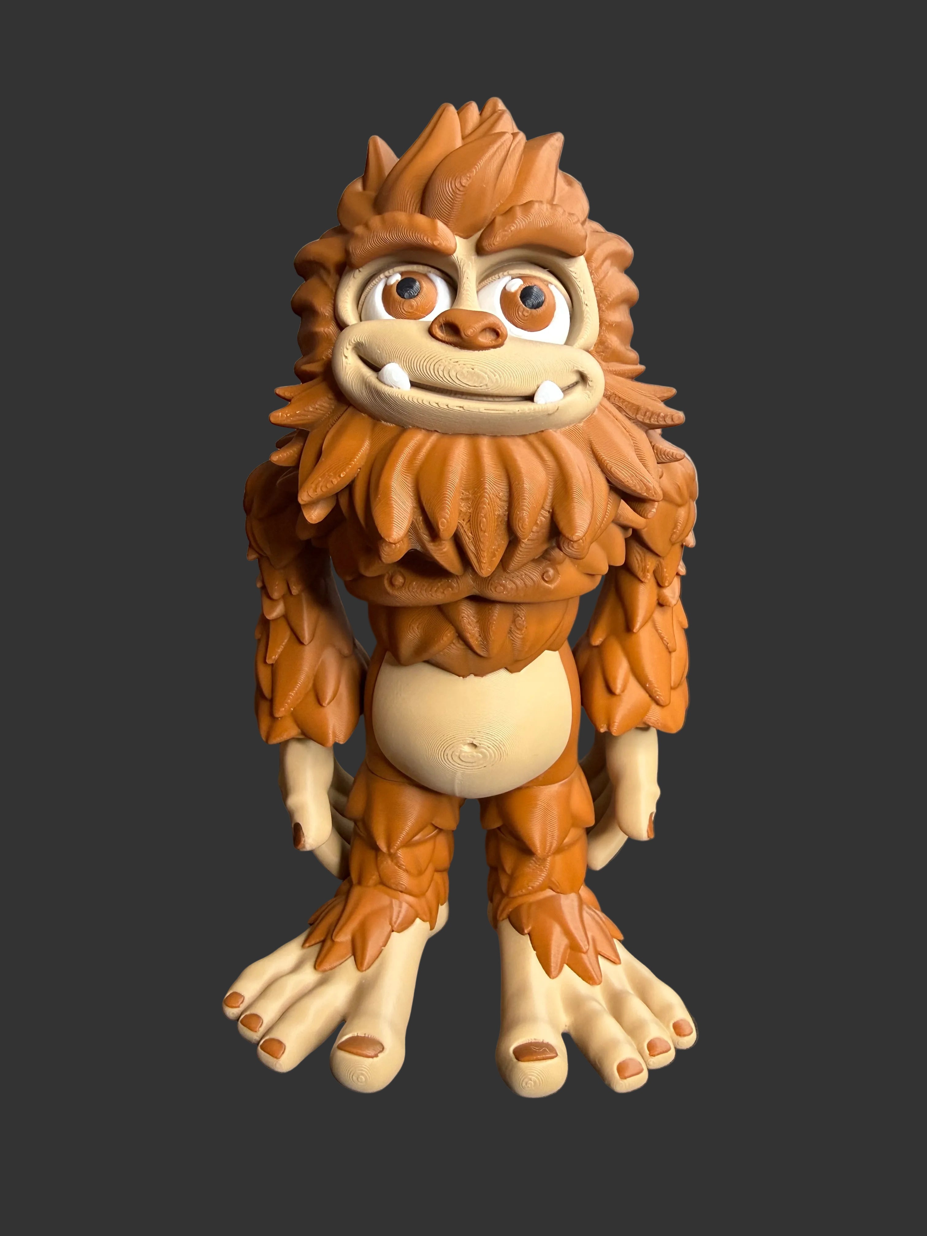 Flexi Bigfoot Figure – Articulated Sasquatch Cryptid Toy – Abominable Snowman Yeti – 3D Printed Desk Decor