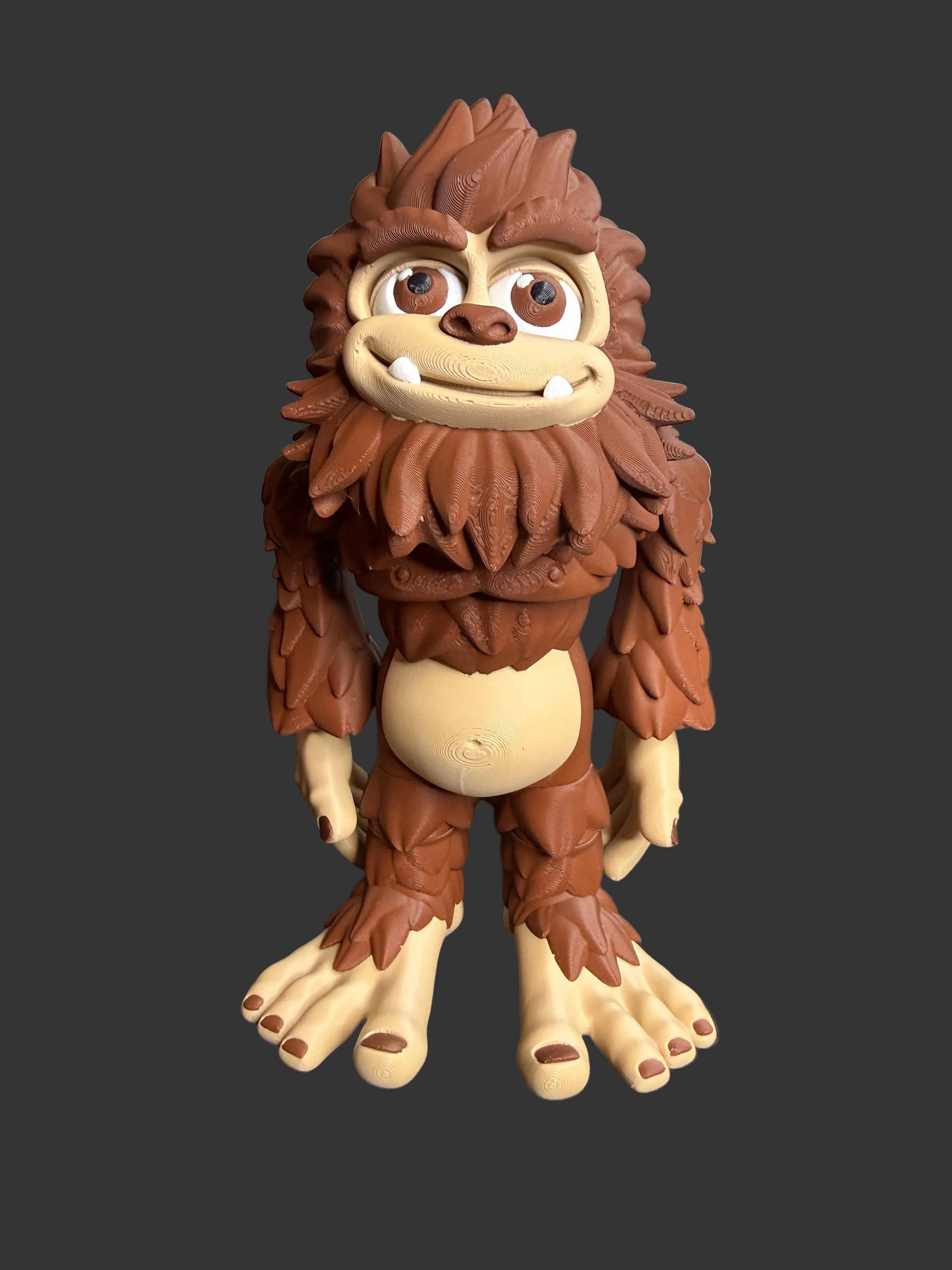 Flexi Bigfoot Figure – Articulated Sasquatch Cryptid Toy – Abominable Snowman Yeti – 3D Printed Desk Decor