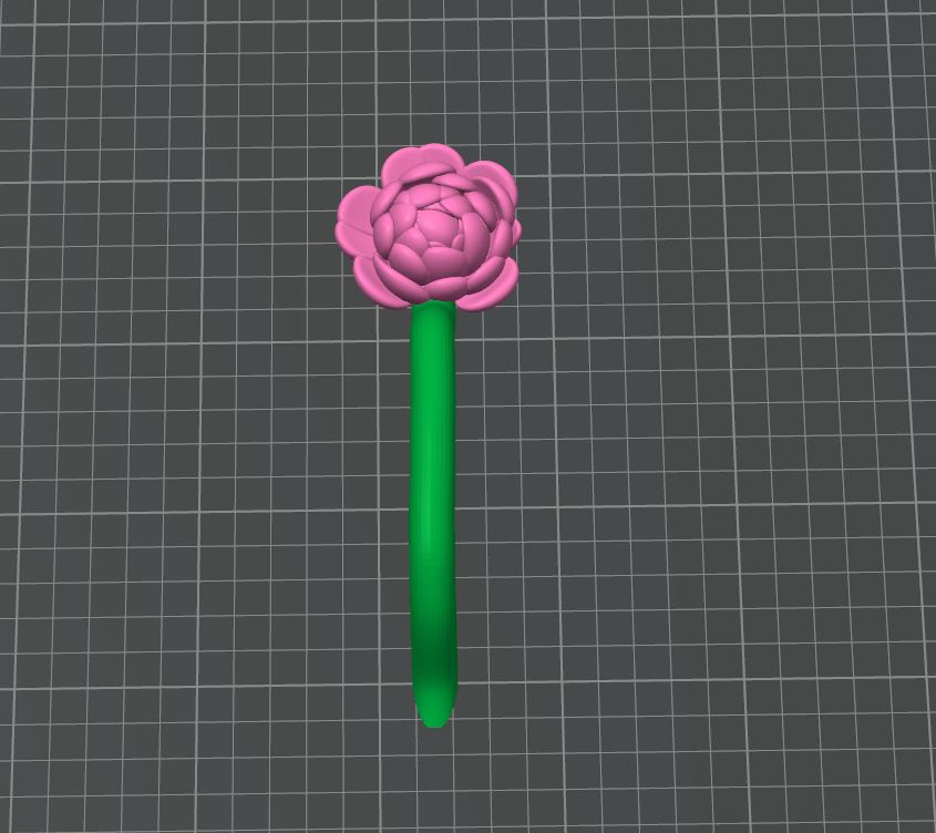 Peony Flower Tumbler Handle STL | Floral Cup | 3D Print Digital Download | Tumbler Maker