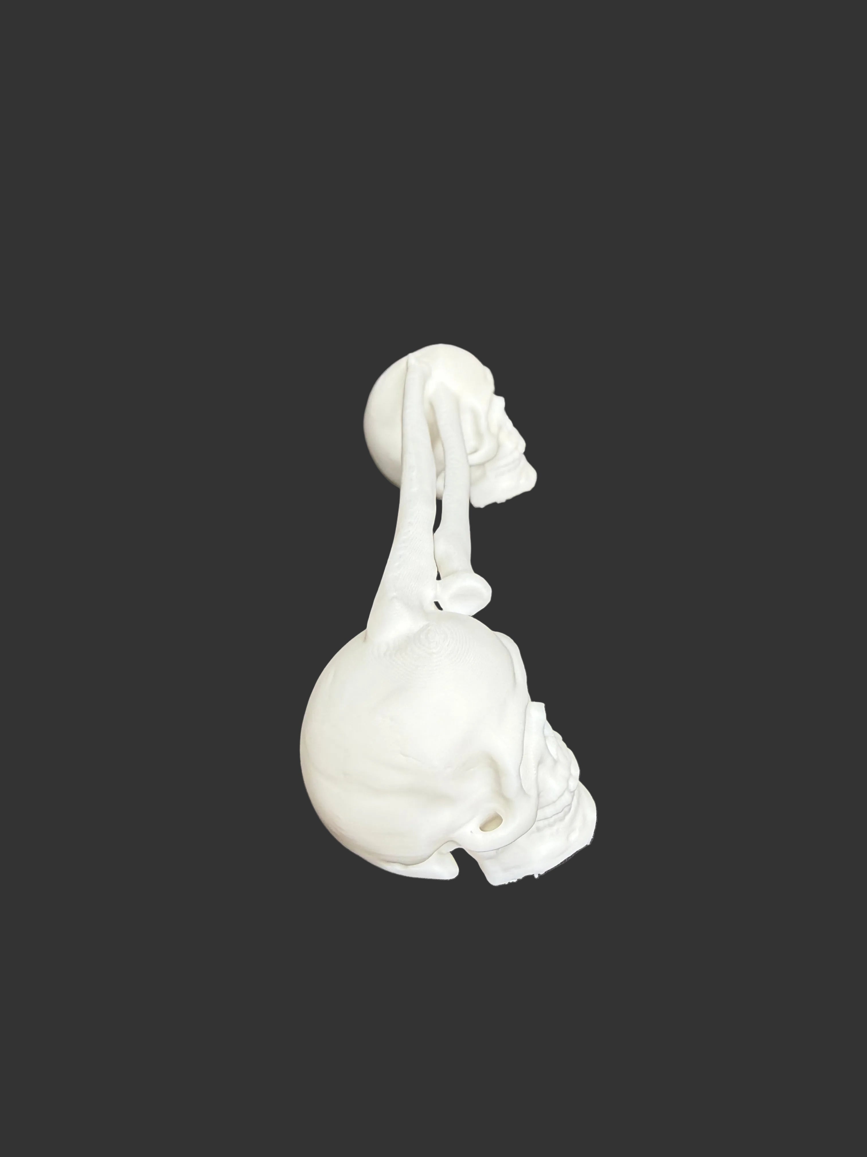 Skull & Femur Epoxy Tumbler Handle – Skeleton Handle Accessory