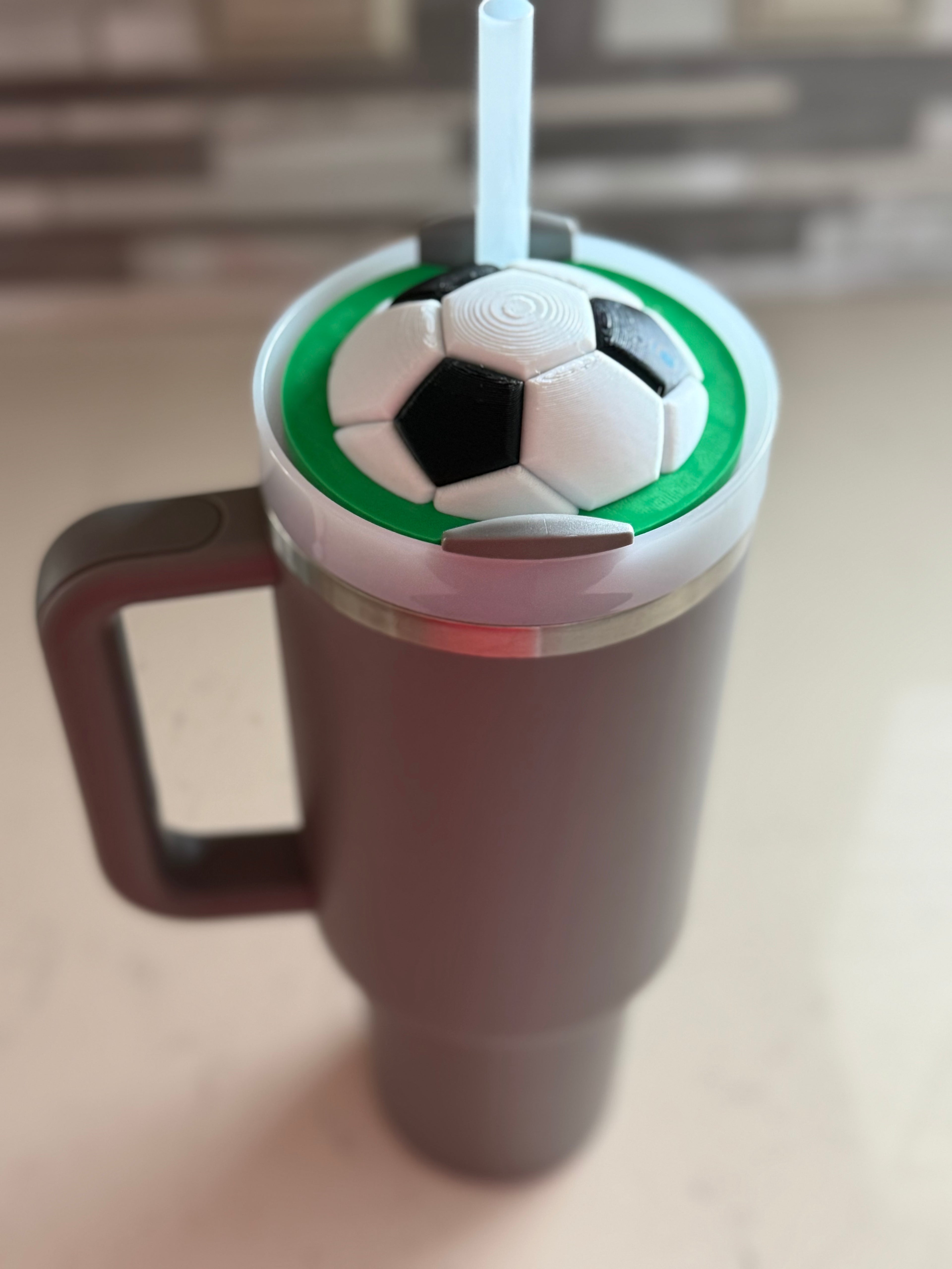 Soccer ball Tumbler Lid Topper 30oz/40oz