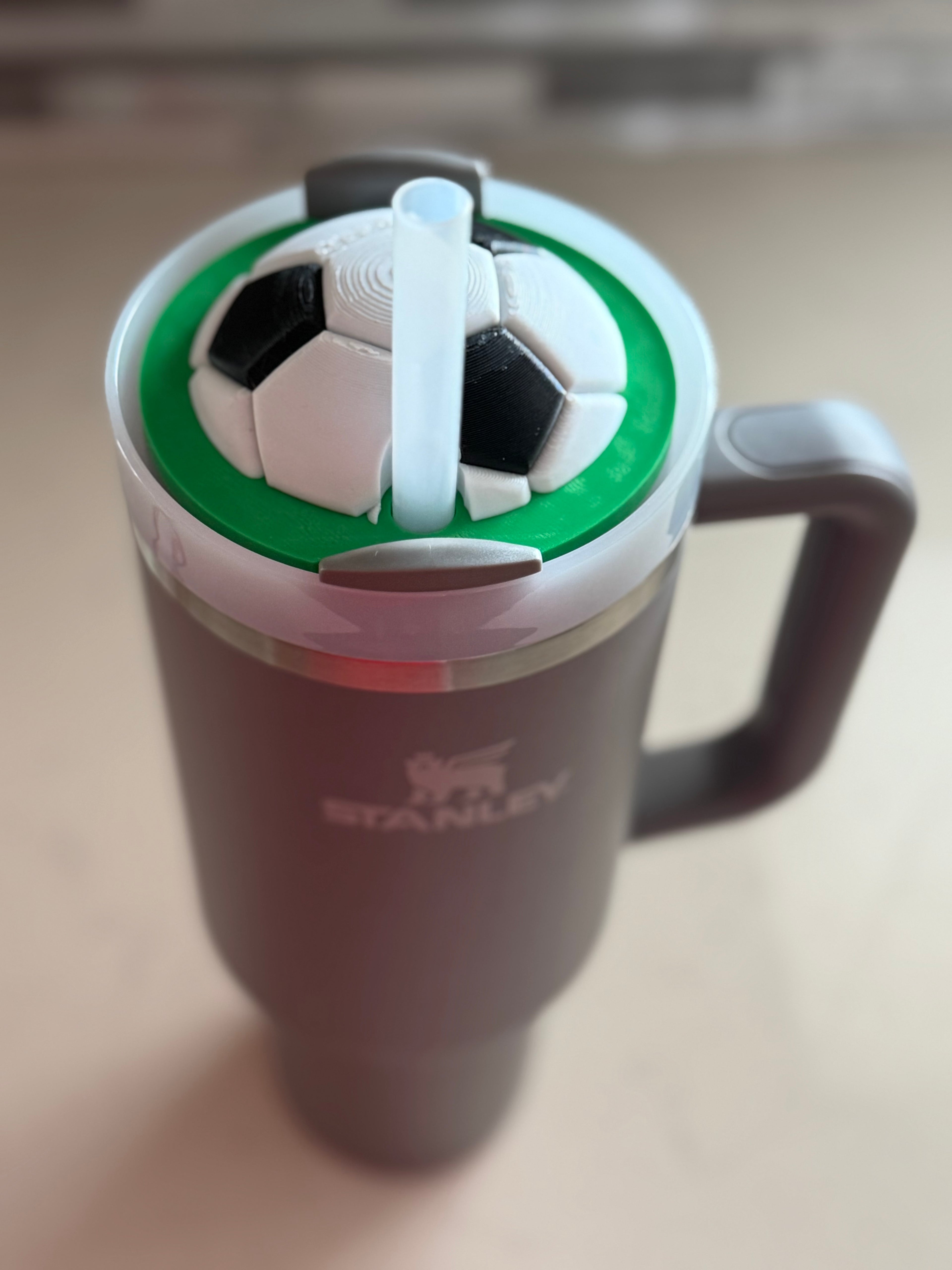 Soccer ball Tumbler Lid Topper 30oz/40oz