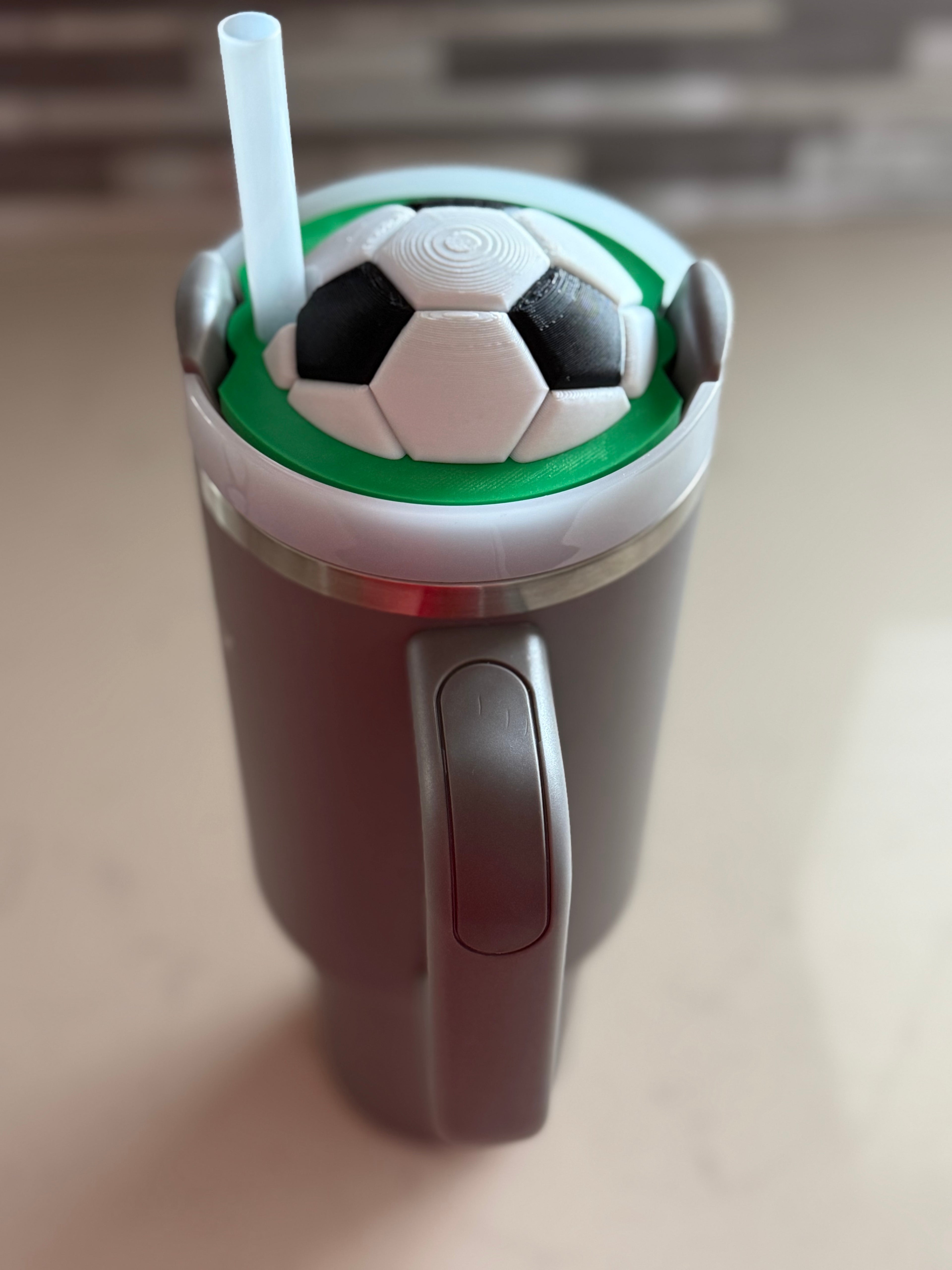 Soccer ball Tumbler Lid Topper 30oz/40oz