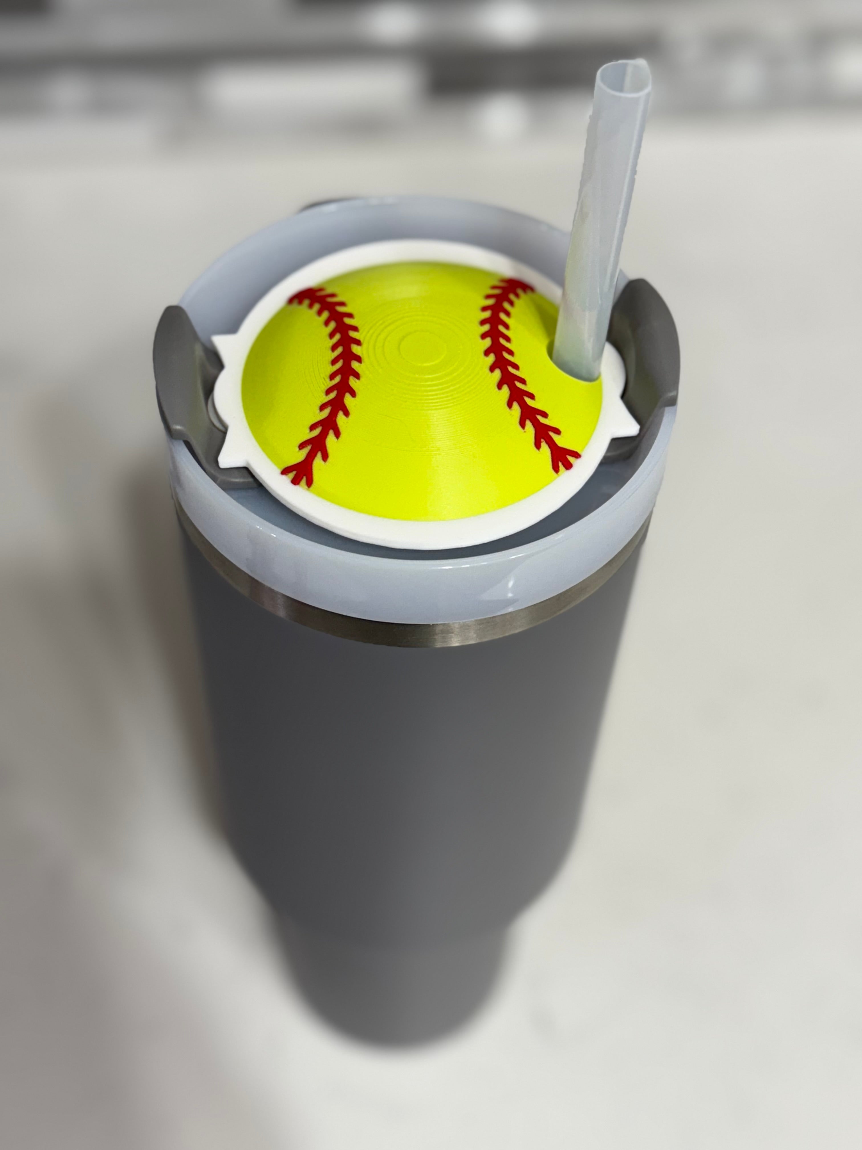 Softball Tumbler Topper Lid 30oz/40oz