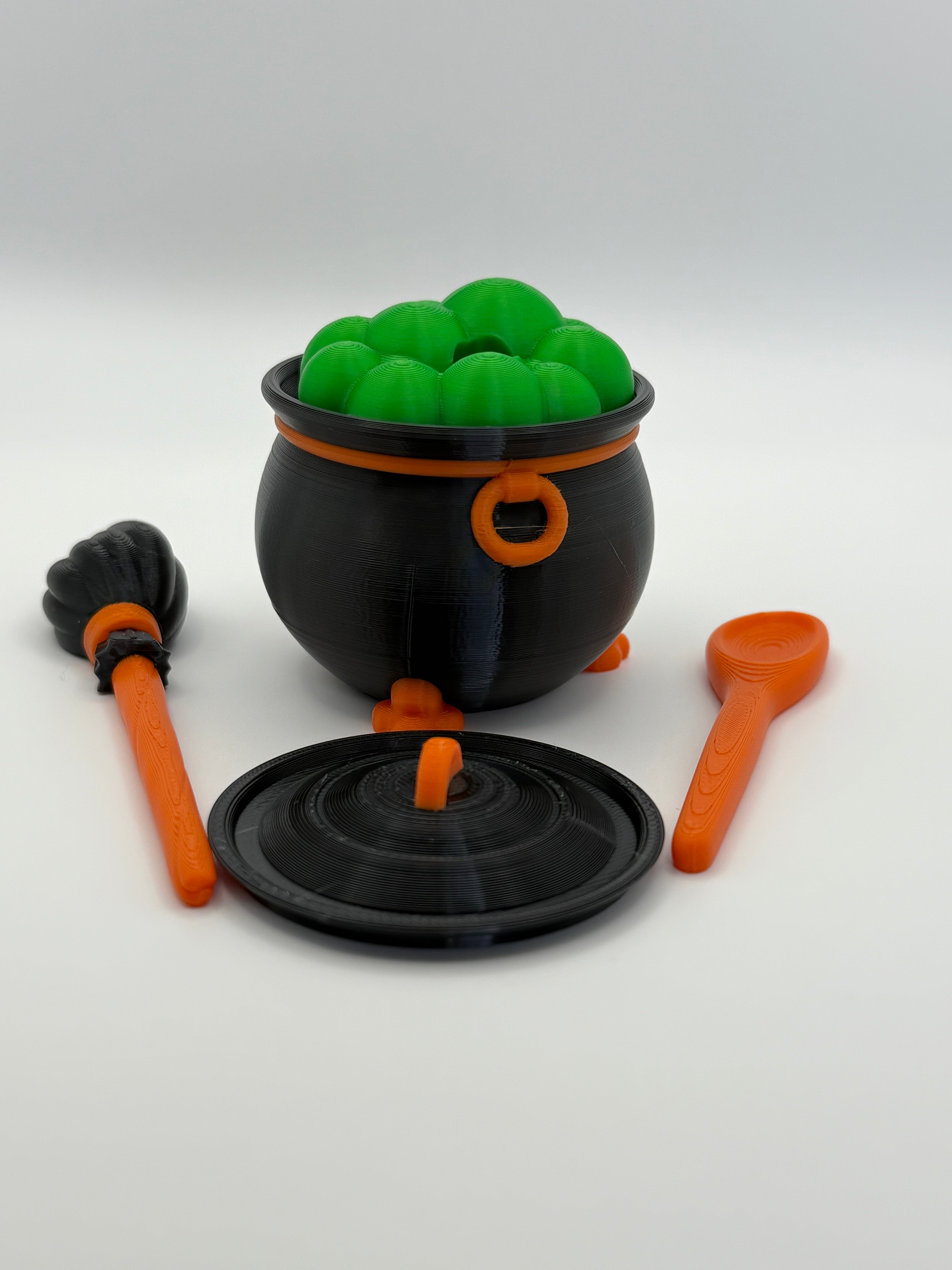 Witch Gnome with Cauldron and Accessories – 5.5” Tall