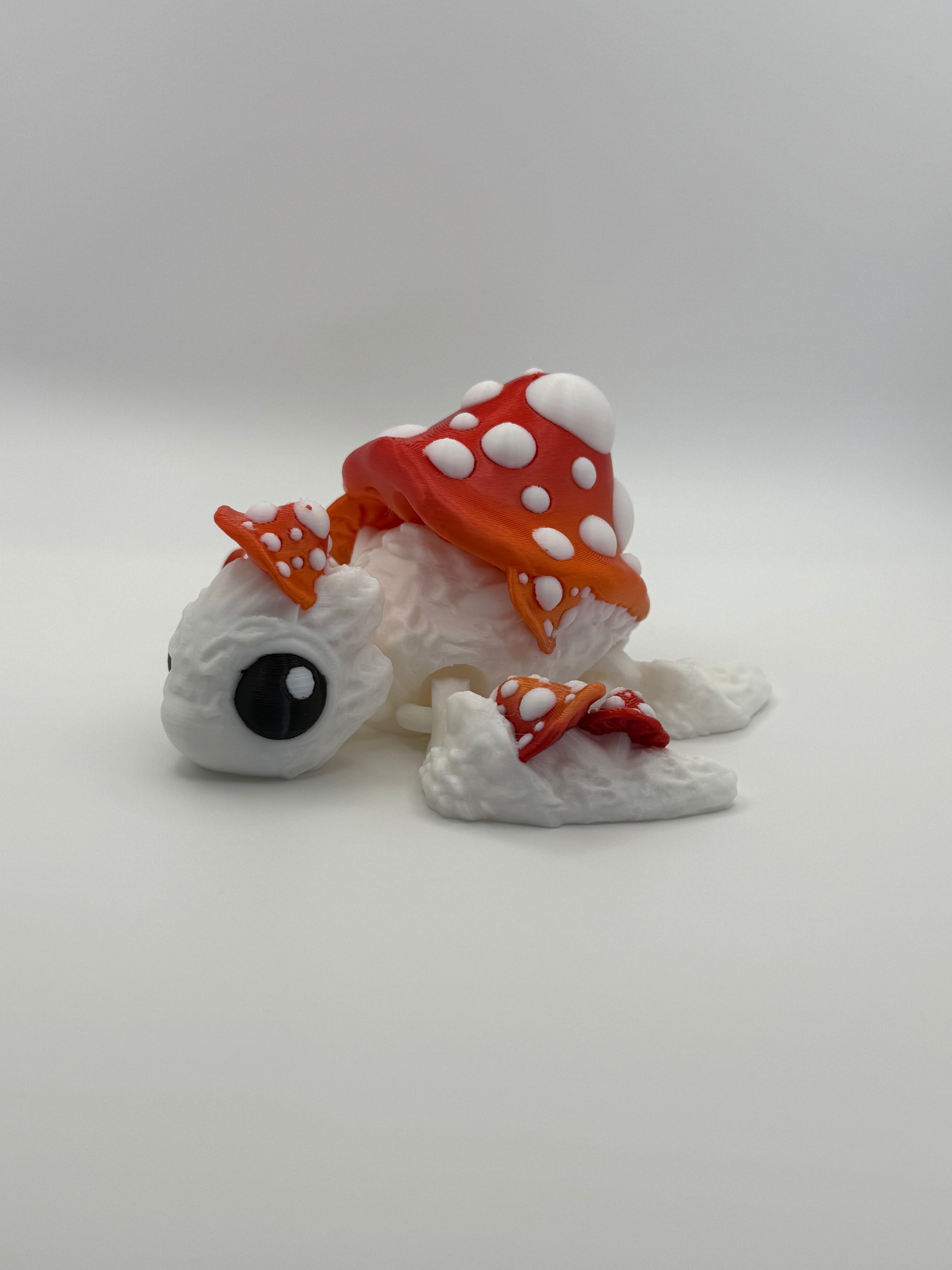 Flexi Mushroom Turtle – Articulated Fantasy Figurine