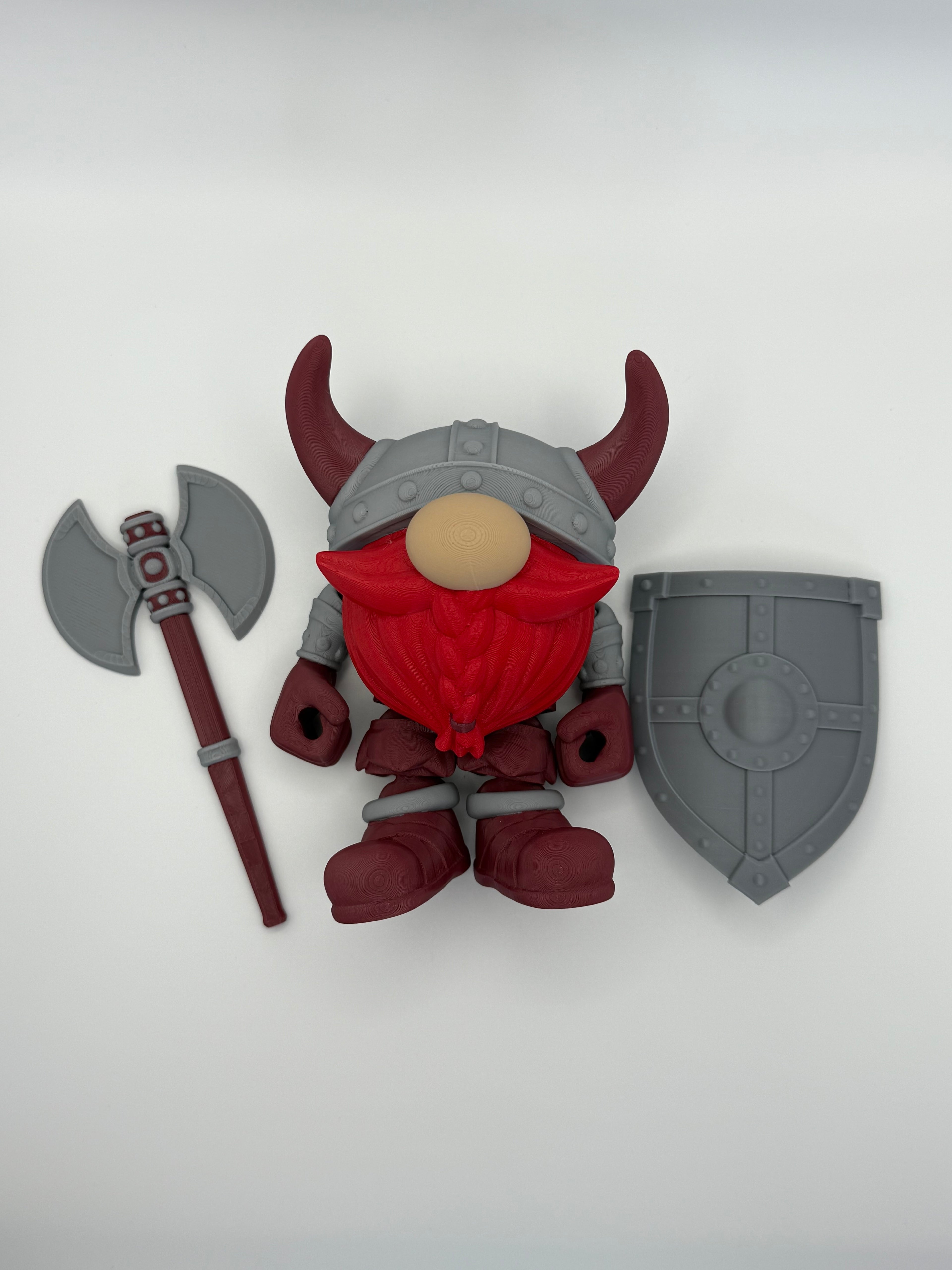 Viking Gnome with Shield & Battle Axe – 5.5" Tall