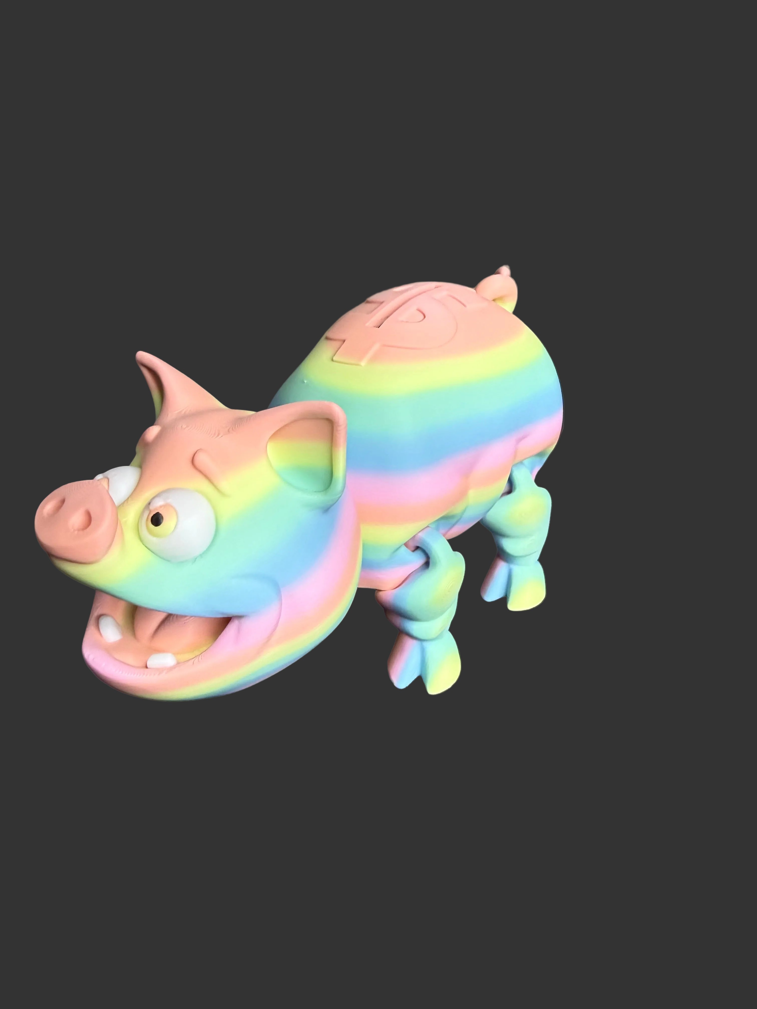 Flexi Piggy Bank – Articulated 3D Printed Pig Coin Bank with Removable Bottom