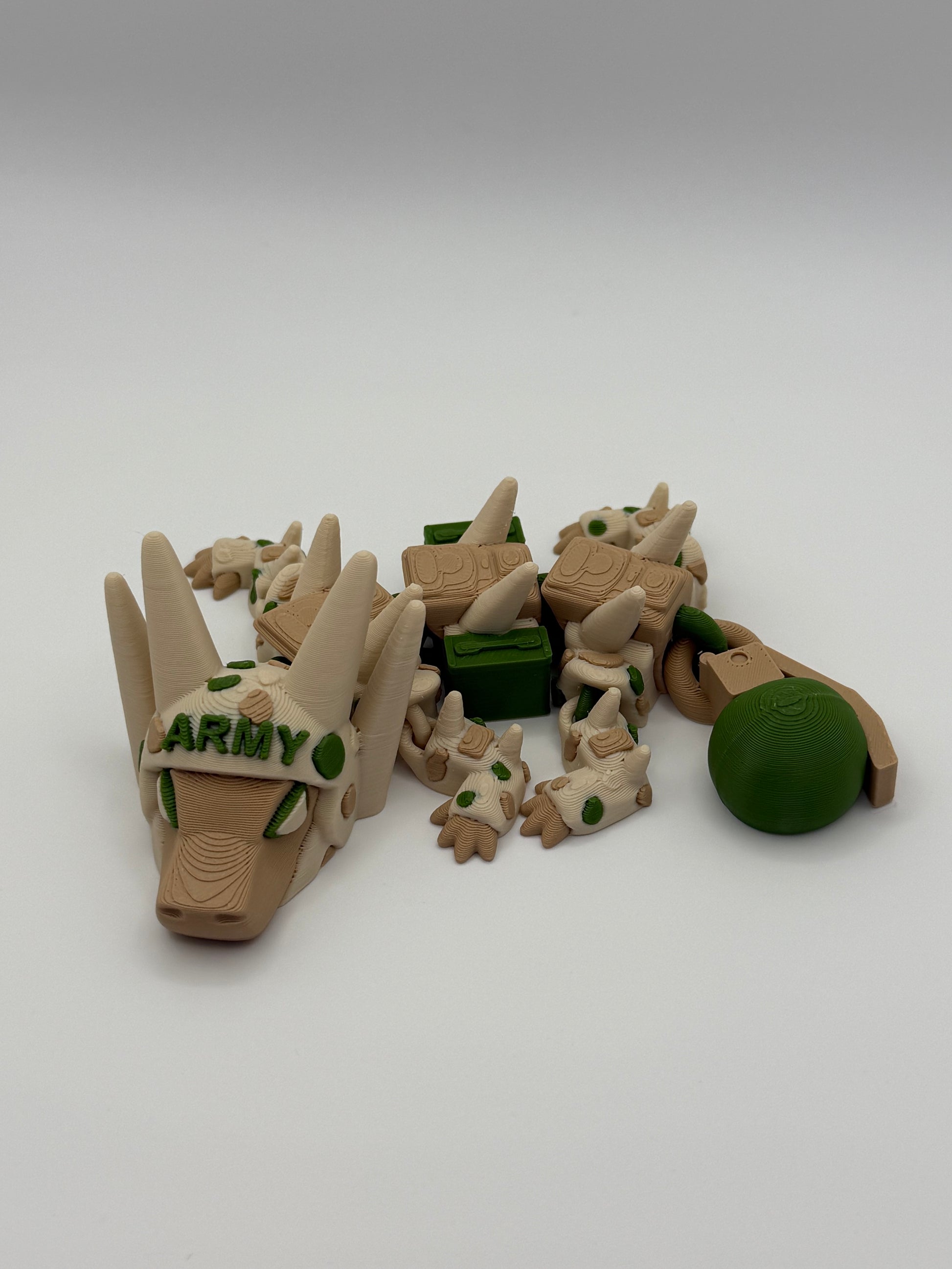 Army Dragon – 3D Printed with Ammo Can & Rucksack Body