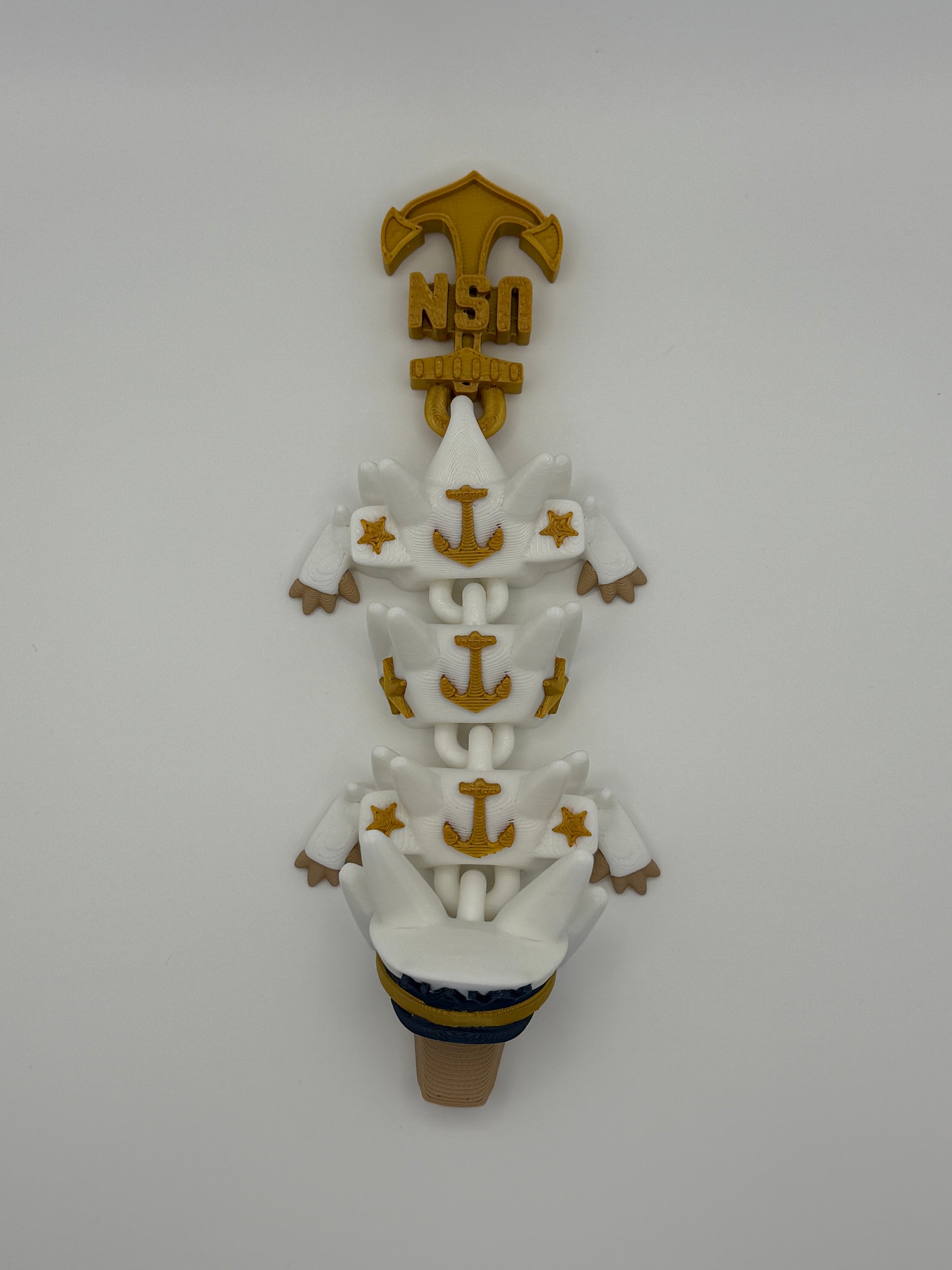Navy Dragon – 3D Printed with Anchor Tail