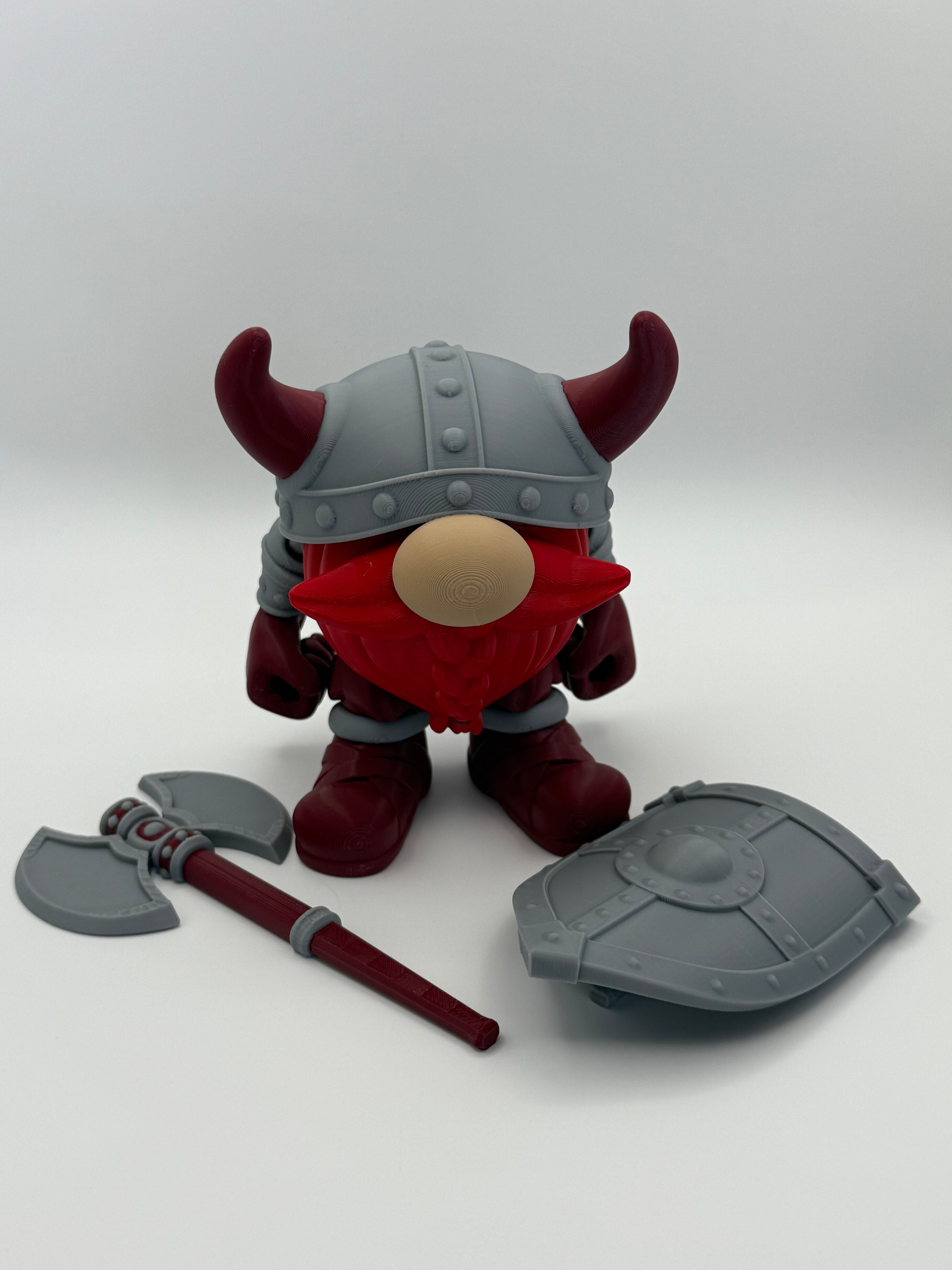 Viking Gnome with Shield & Battle Axe – 5.5" Tall