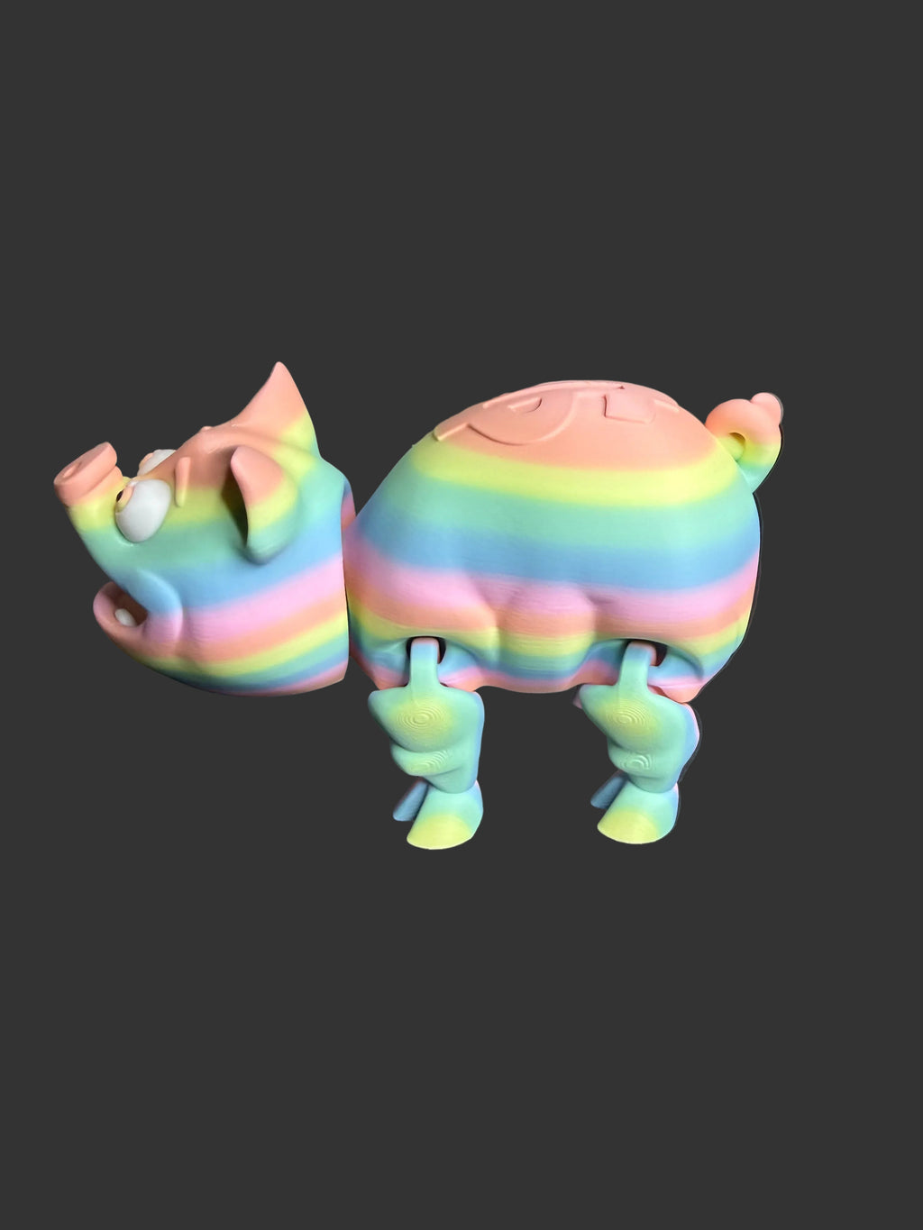 Flexi Piggy Bank – Articulated 3D Printed Pig Coin Bank with Removable Bottom