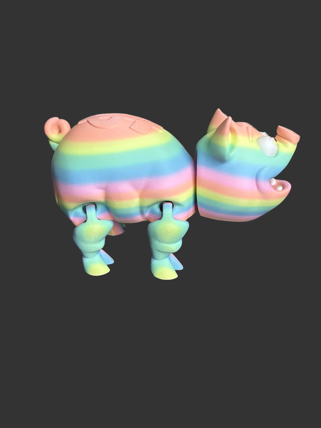 Flexi Piggy Bank – Articulated 3D Printed Pig Coin Bank with Removable Bottom