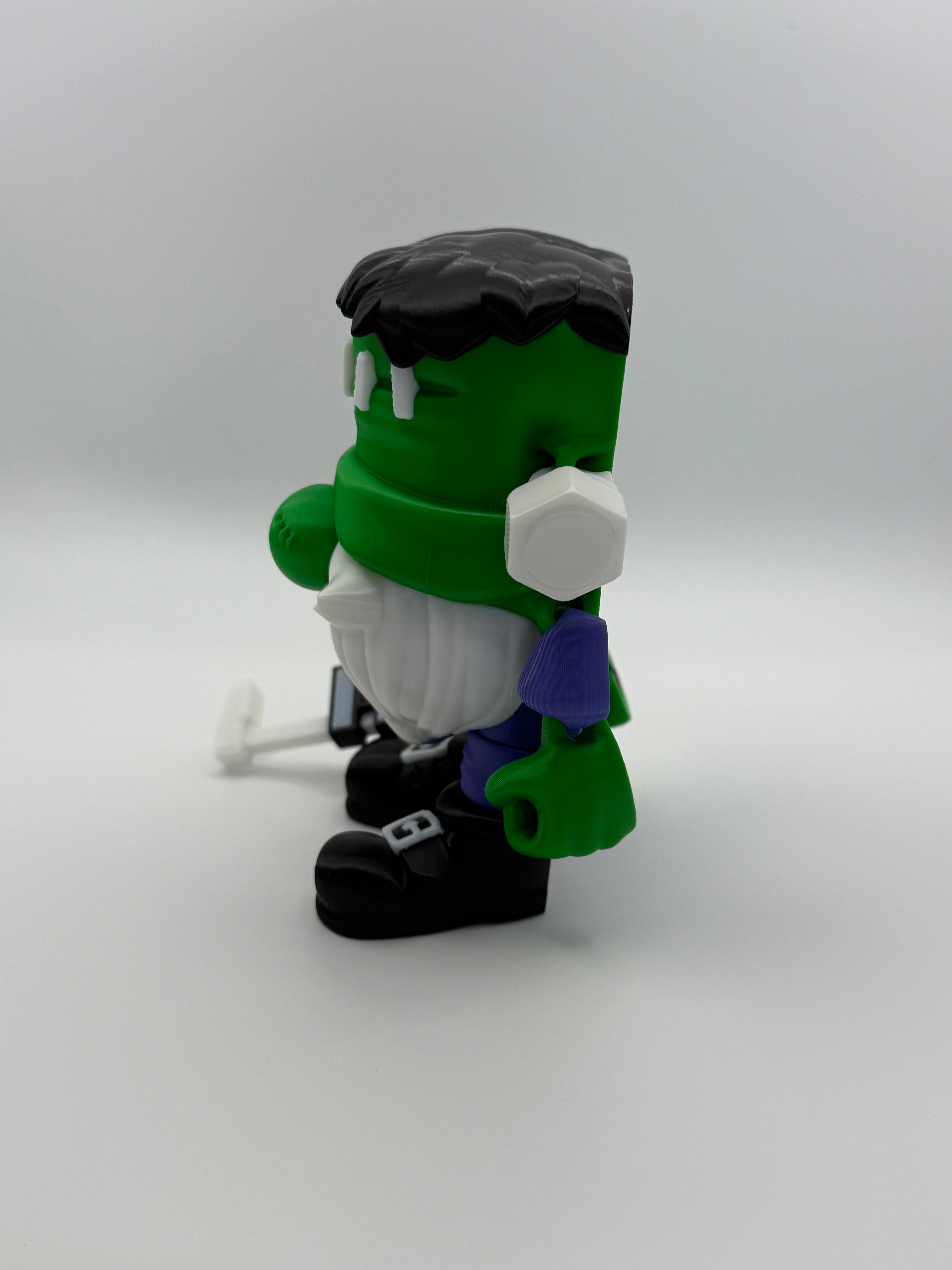 🧟 Frankenstein Gnome – 3D Printed with Pipe Wrench Accessory