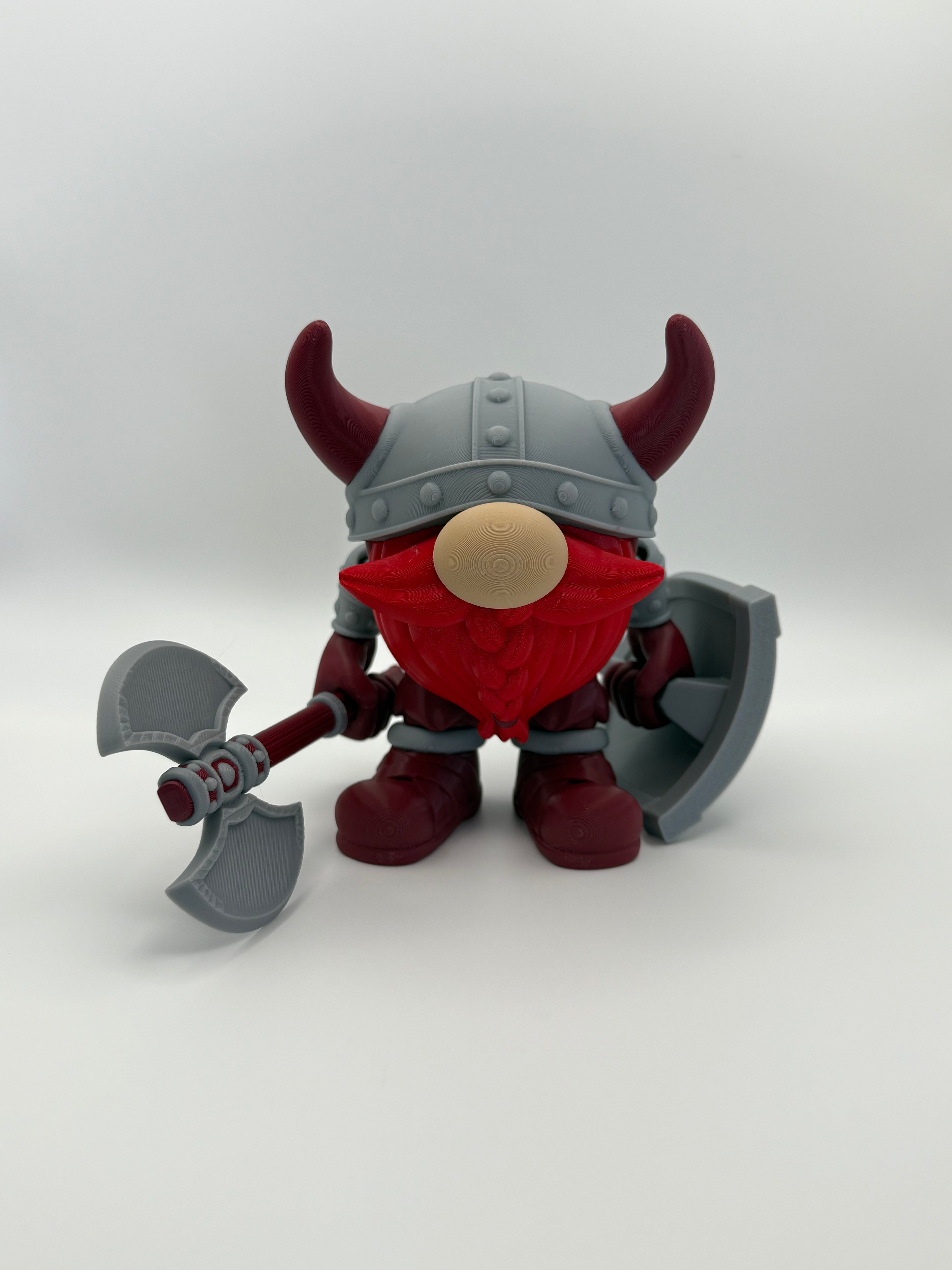 Viking Gnome with Shield & Battle Axe – 5.5" Tall