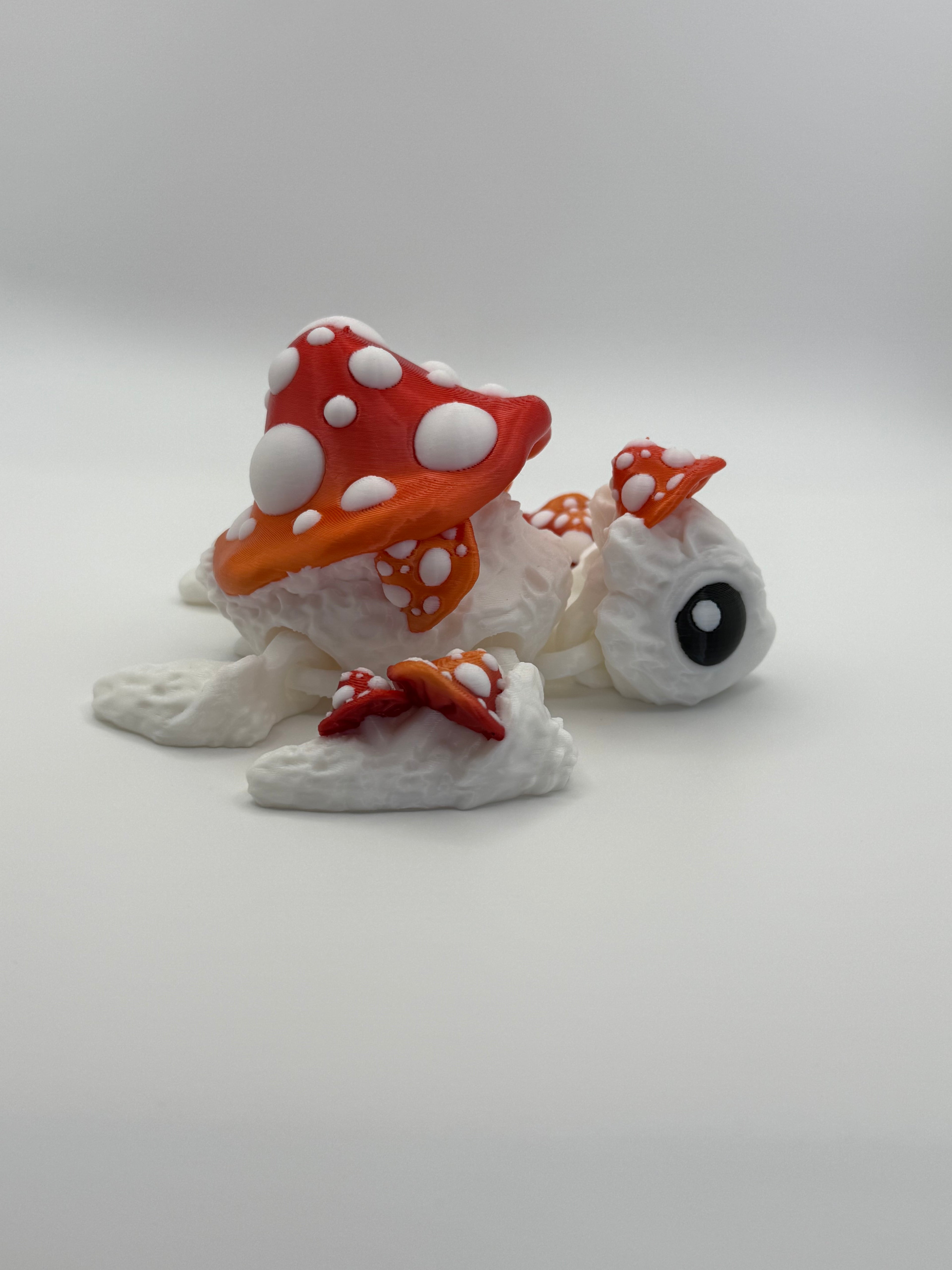 Flexi Mushroom Turtle – Articulated Fantasy Figurine