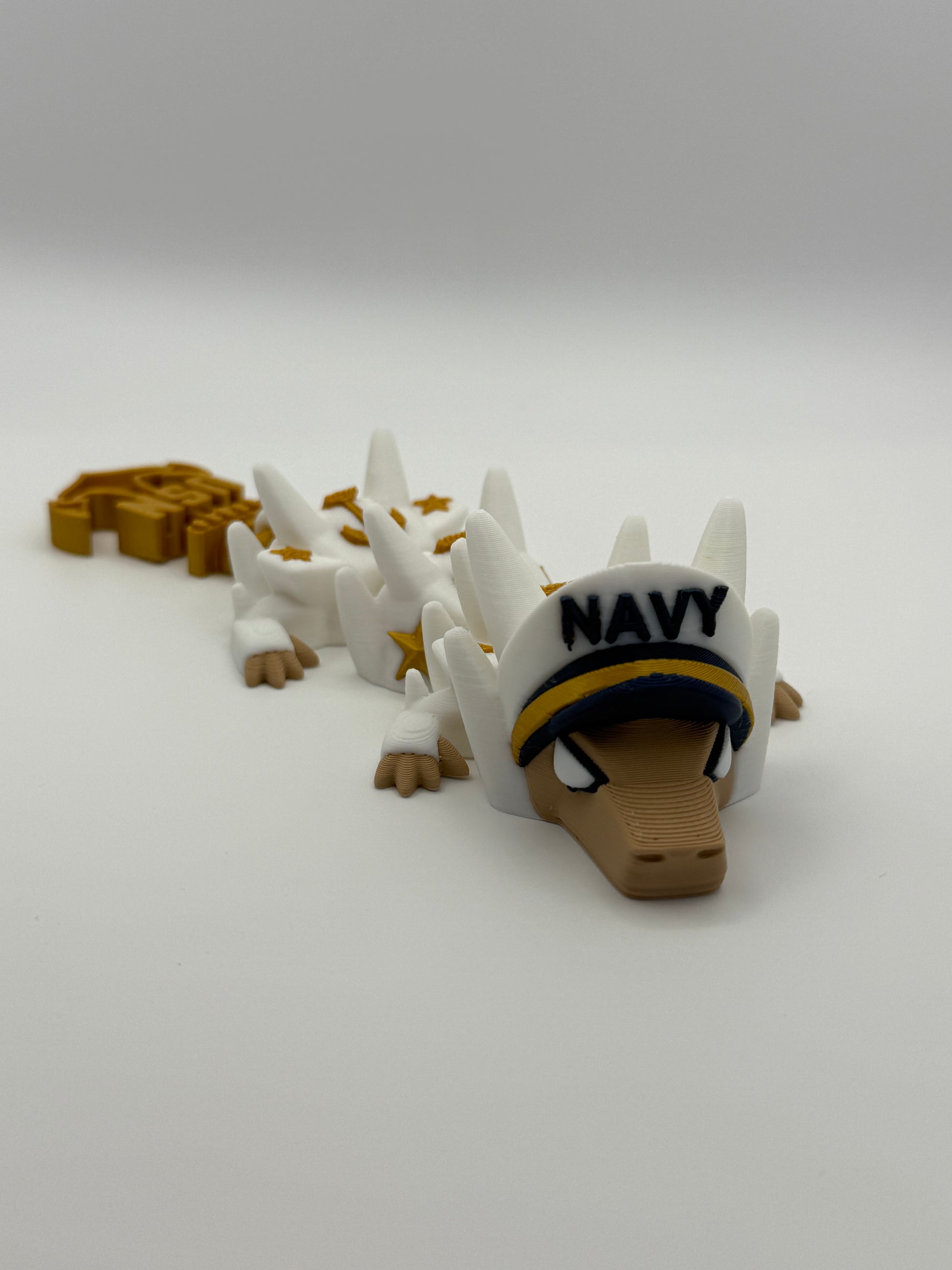 Navy Dragon – 3D Printed with Anchor Tail