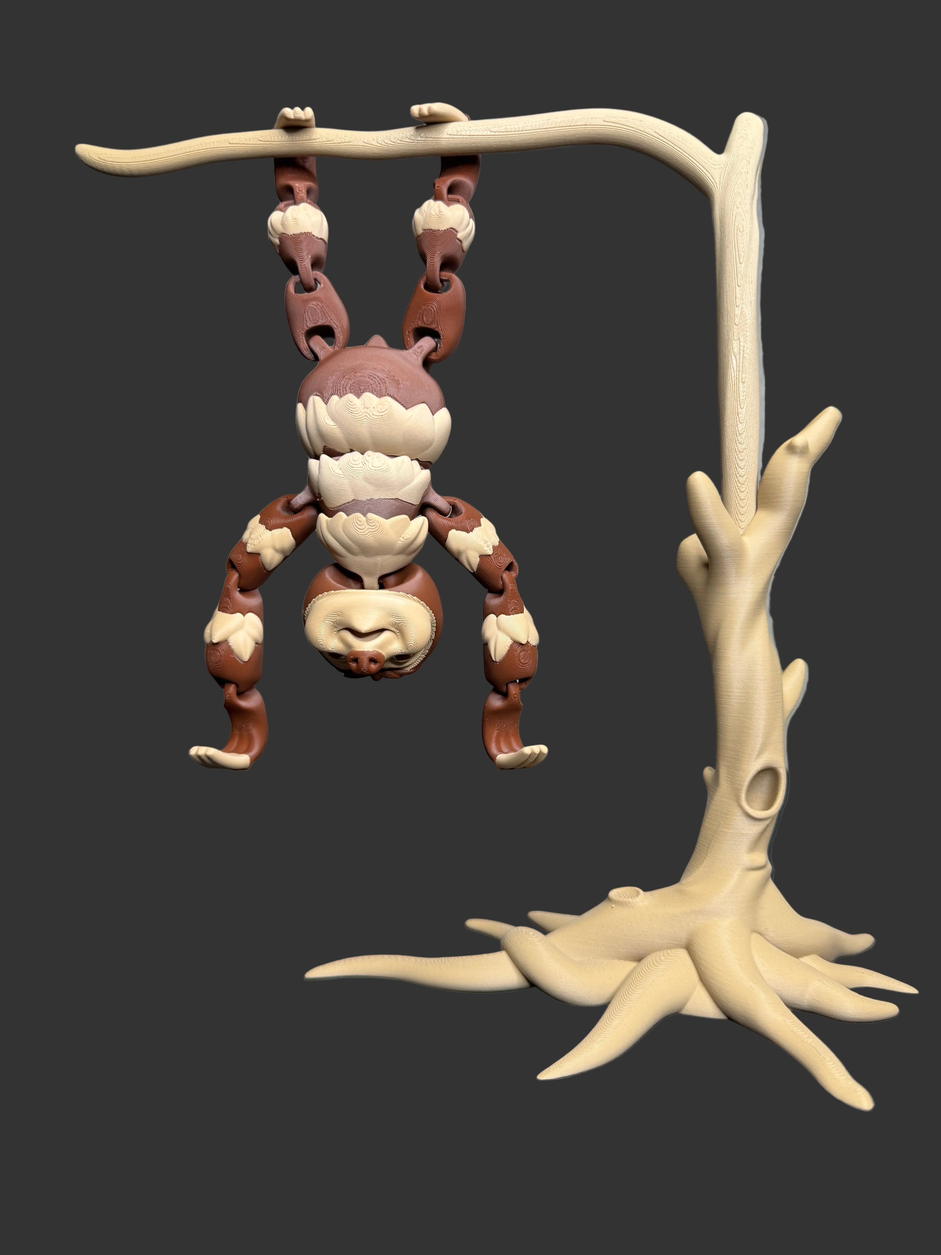 Flexi Sloth with Hanging Tree – Articulated Sloth Toy