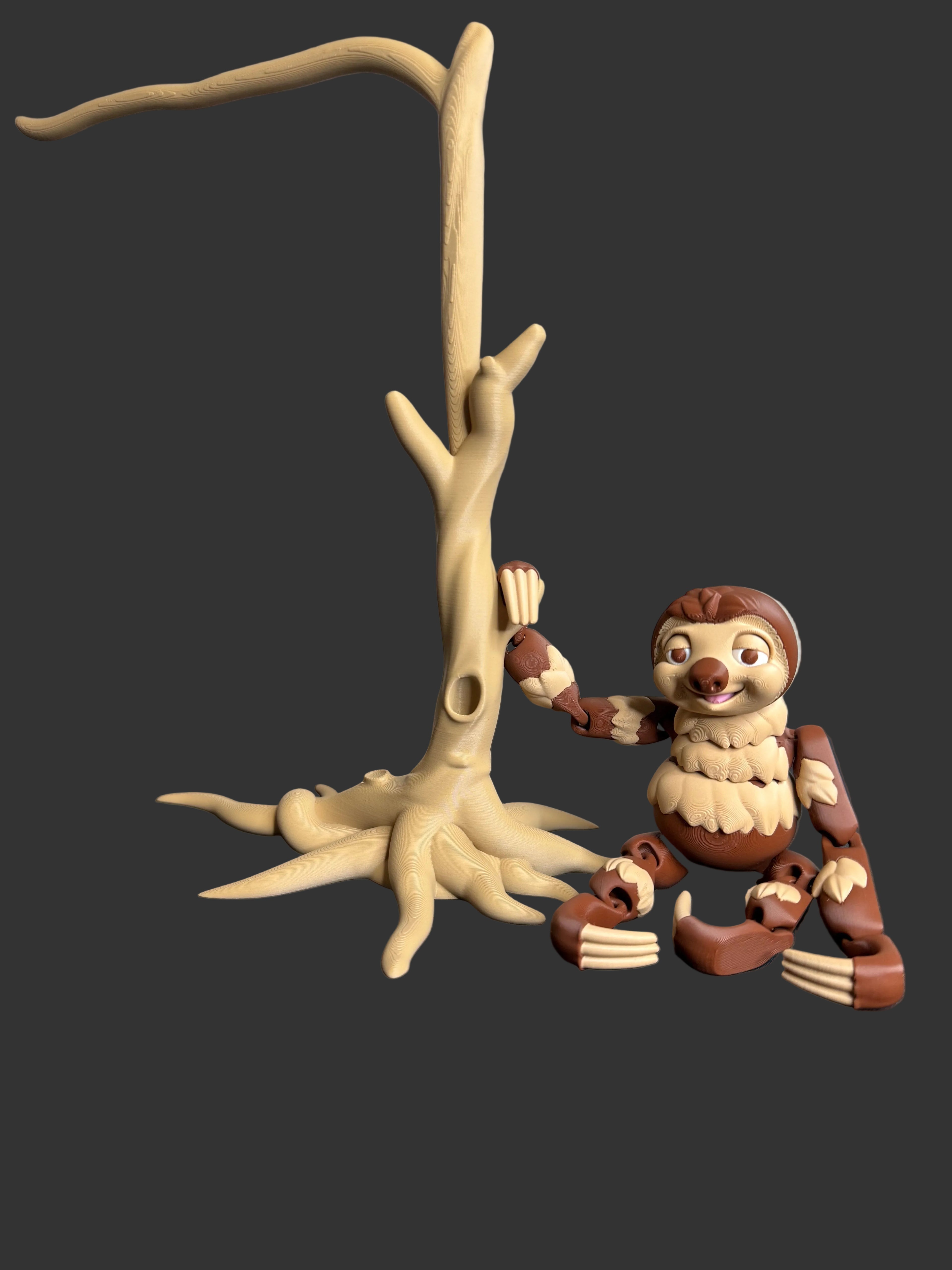 Flexi Sloth with Hanging Tree – Articulated Sloth Toy